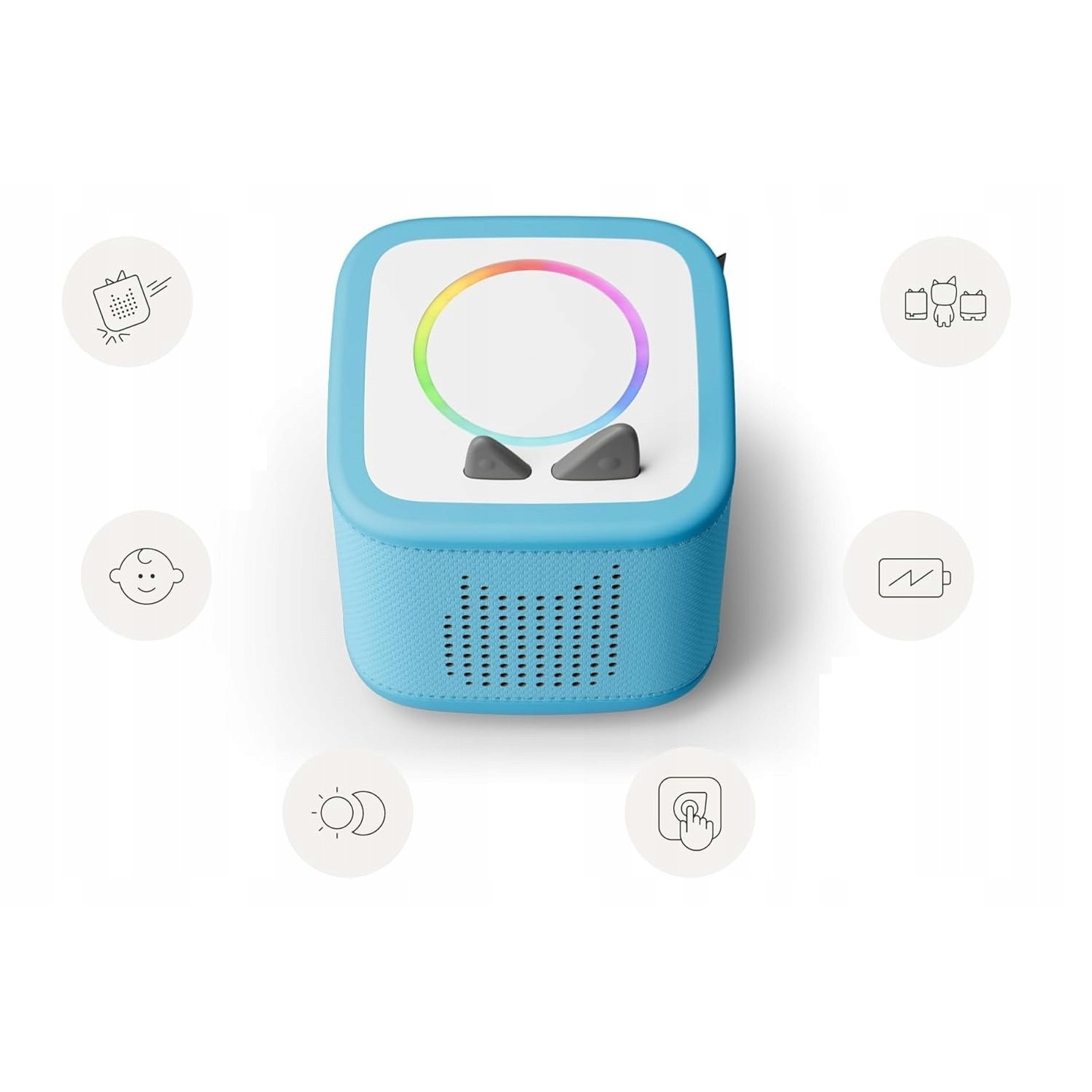 Boxa interactiva pentru copii Toniebox 2, Inel cu lumina reactiva, Alarma, Mod de somn, Copii 1+, Aplicatie, Albastru - imagine 5