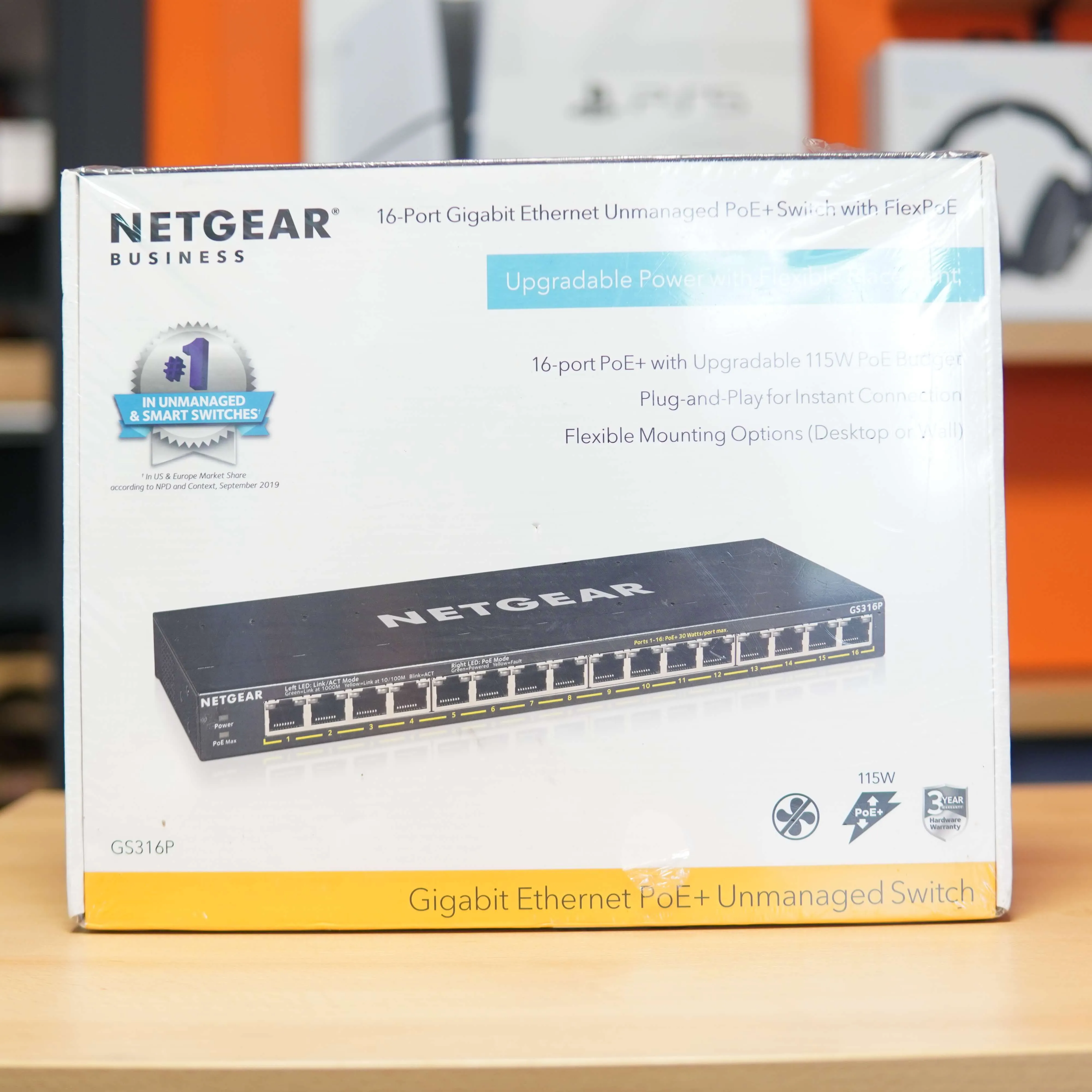 NETGEAR GS316P Fara management Gigabit Ethernet (10/100/1000) Power over Ethernet (PoE) - imagine 2