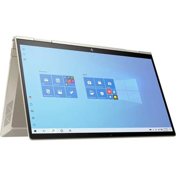 Laptop HP Envy x360 Convertible 13-bd0050ng, Display tactil 13.3 inch OLED, Intel Core i5 1135G7 2.40GHZ, 8 Gb RAM, 480 Gb SSD, Intel Iris Xe Graphics, Senzor Amprenta, Tastatura QWERTZ