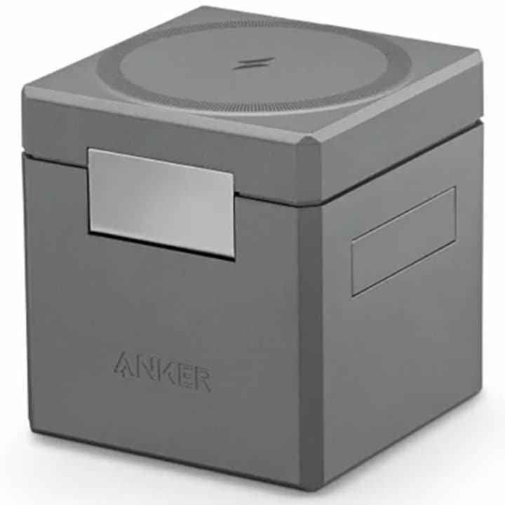 Incarcator wireless magnetic Anker 3-in-1 Cube MagSafe, 15W, Fast Charging, Pliabil, Negru - imagine 3