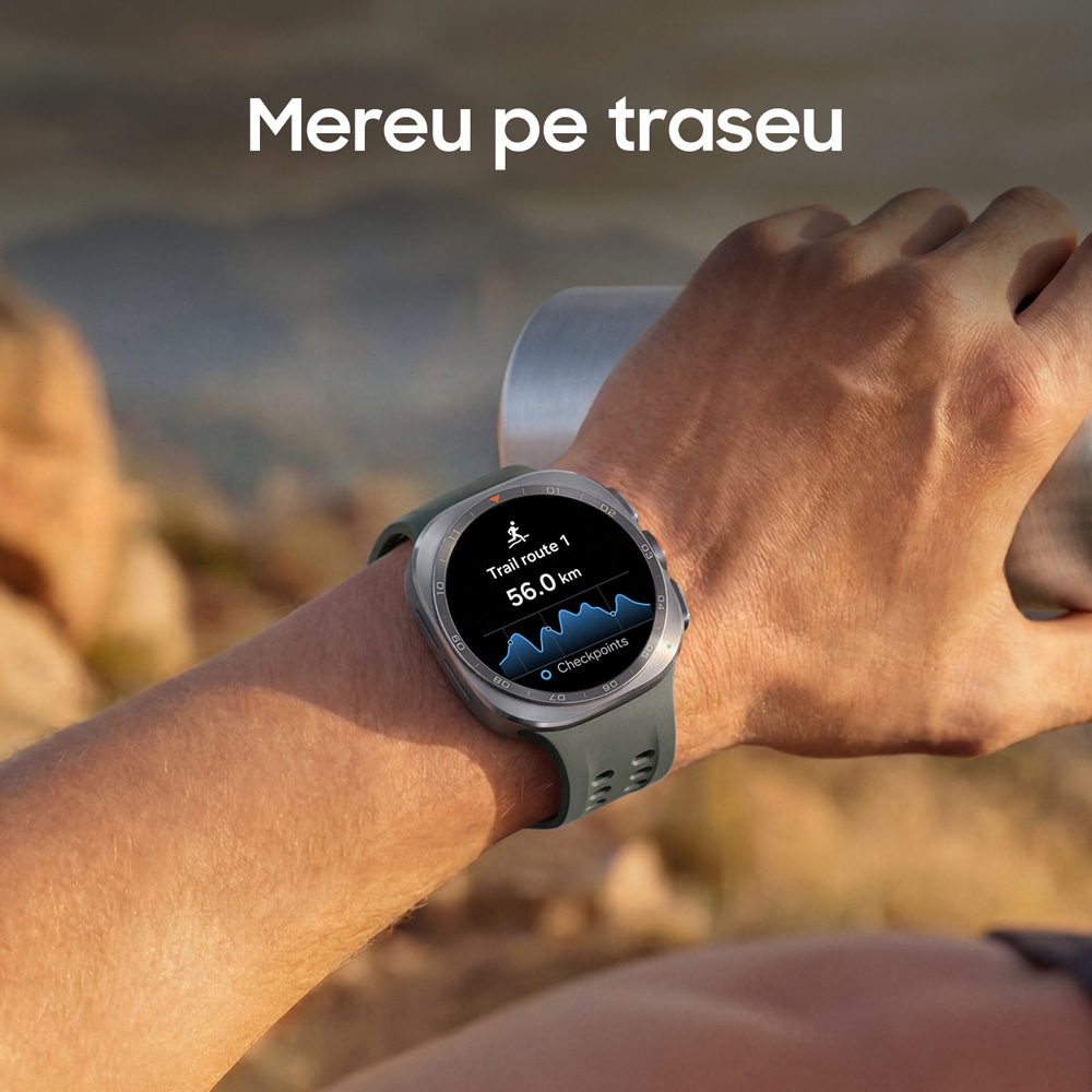 Smartwatch SAMSUNG Galaxy Watch Ultra2, LTE, Wi-Fi, 47 mm, IP69K, 2GB RAM, 64GB, Android, Silver - imagine 2