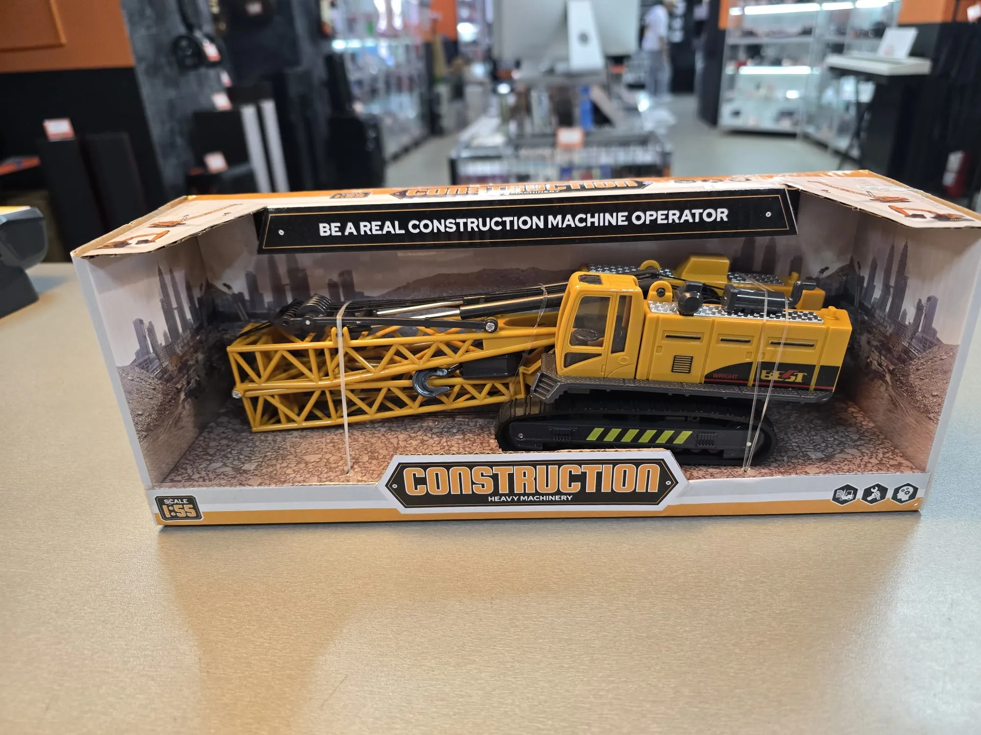 Macara de Jucarie Construction Heavy Machinery, Brat Operabil, Scale 1:55