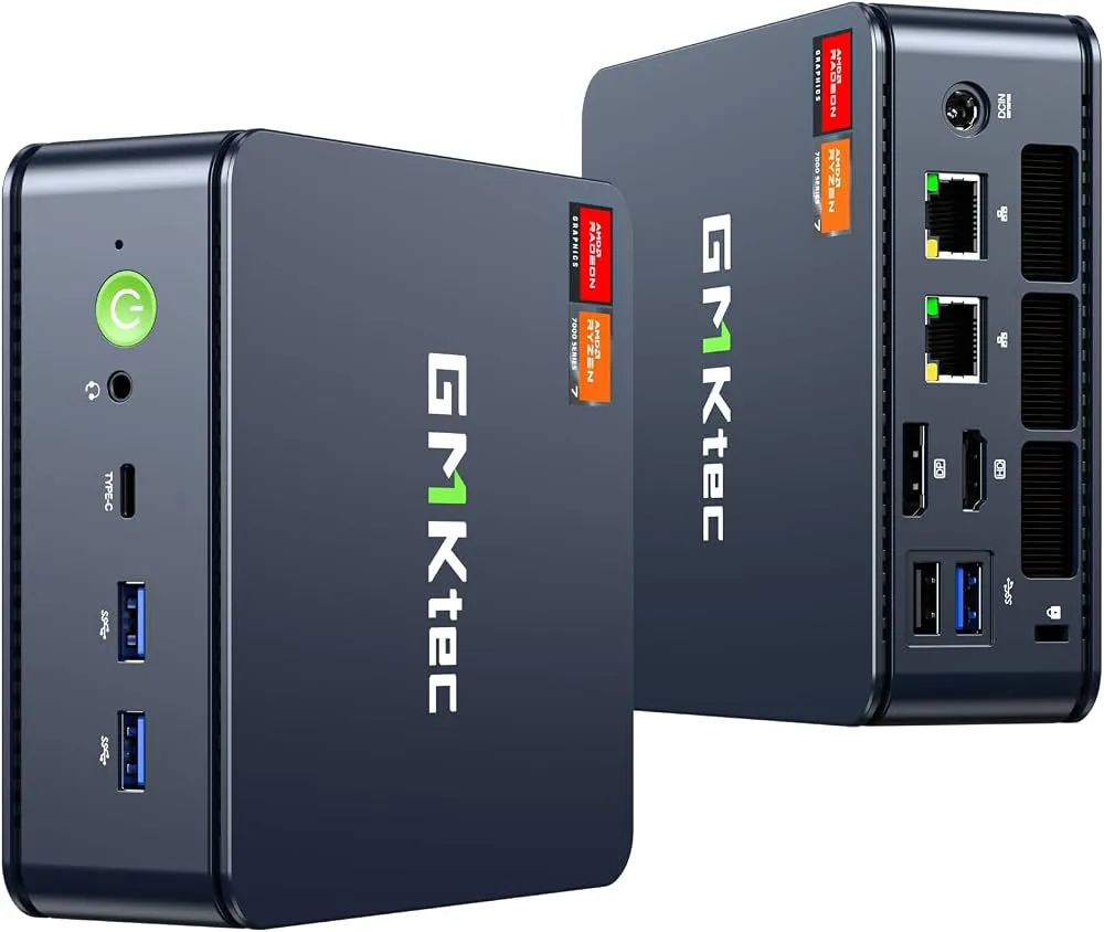 Sistem Mini PC GMKtec M6 Ultra, AMD Ryzen 5 7640HS 6-Core, 32 Gb RAM DDR5 4800MHz, SSD 1TB, Radeon 760M 6 Gb, Thunderbolt, HDMI, Display Port, 2x Ethernet