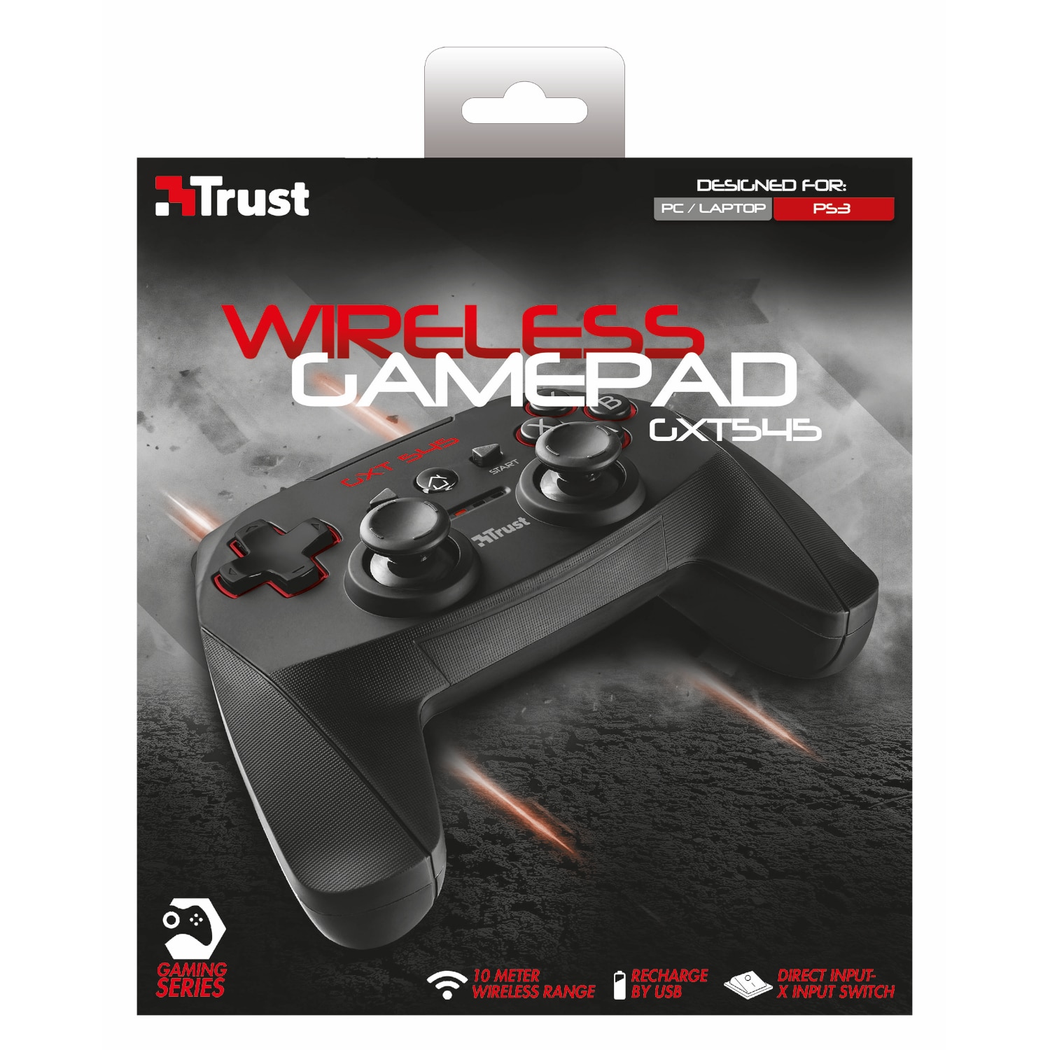 Gamepad Trust GXT 545 Yula, Wireless, PC, PS3 - imagine 2