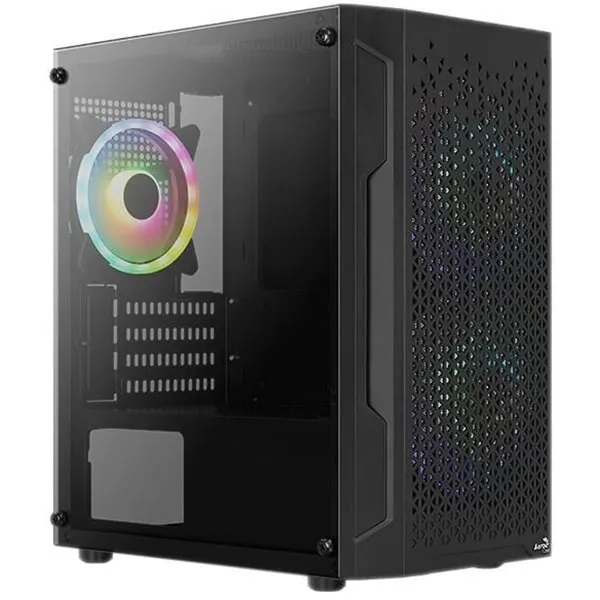 Unitate PC Gaming AEROCOOL Trinity Mini V3, Intel Core i5-14600K 5.3GHz 14-Core, 16 Gb RAM 3200 MHz, SSD 500 Gb NVMe, SSD 5480 Gb SATA, NVIDIA GeForce RTX 4060 8 Gb, USB 3.2, HDMI, USB-C, DisplayPort, Ethernet