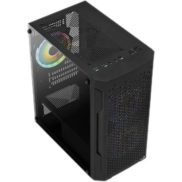 Unitate PC Gaming AEROCOOL Trinity Mini V3, Intel Core i5-14600K 5.3GHz 14-Core, 16 Gb RAM 3200 MHz, SSD 500 Gb NVMe, SSD 5480 Gb SATA, NVIDIA GeForce RTX 4060 8 Gb, USB 3.2, HDMI, USB-C, DisplayPort, Ethernet - imagine 2