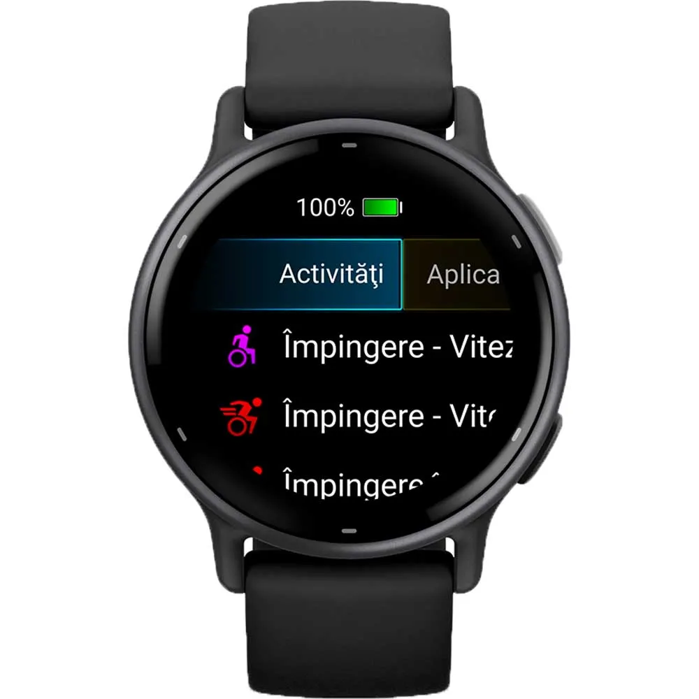 Smartwatch GARMIN Vivoactive 5, 42mm, Wi-Fi, GPS, iOS, Android, curea silicon, Black/Slate - imagine 2