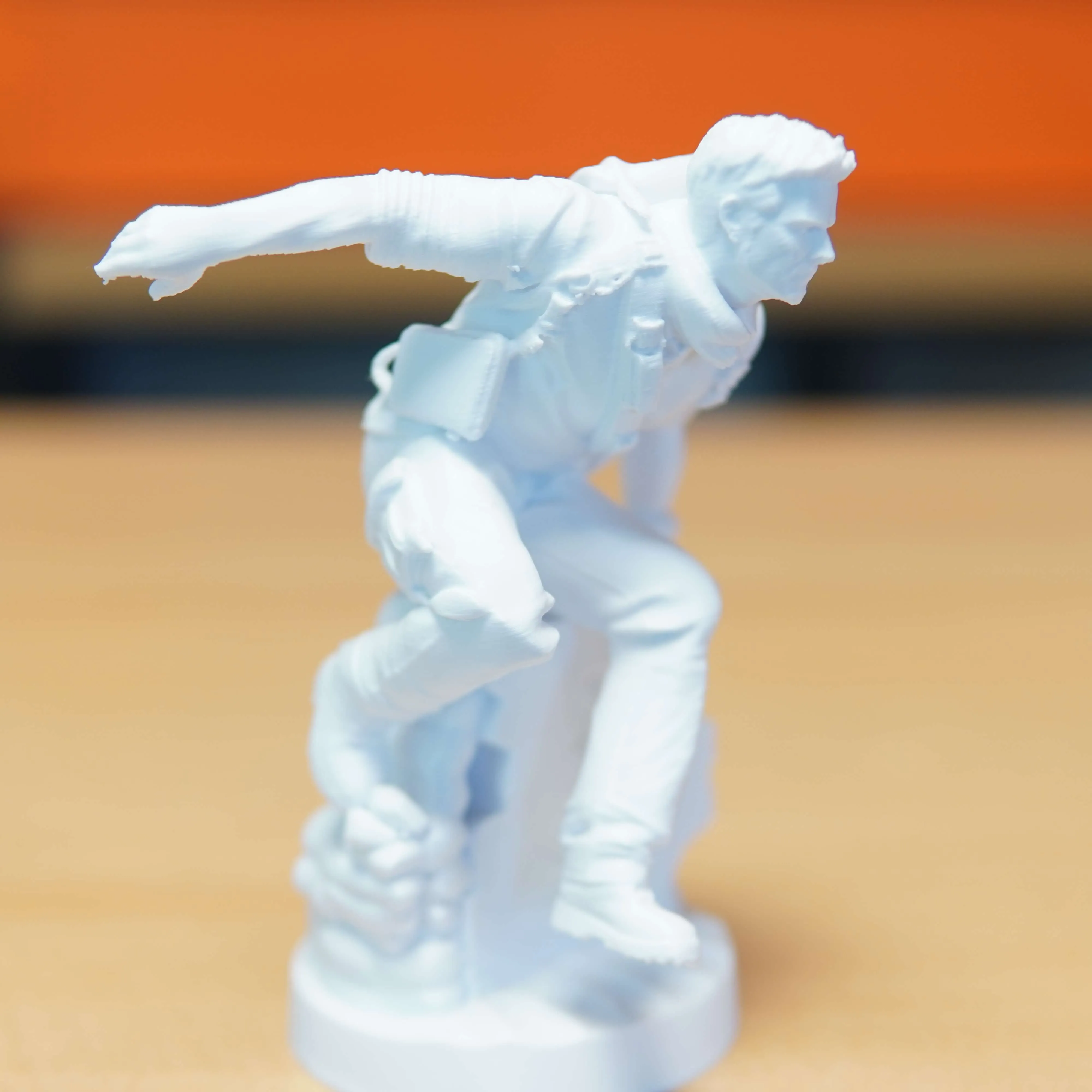 Figurina Printata 3D Nathan Drake - Uncharted, Alb - imagine 3