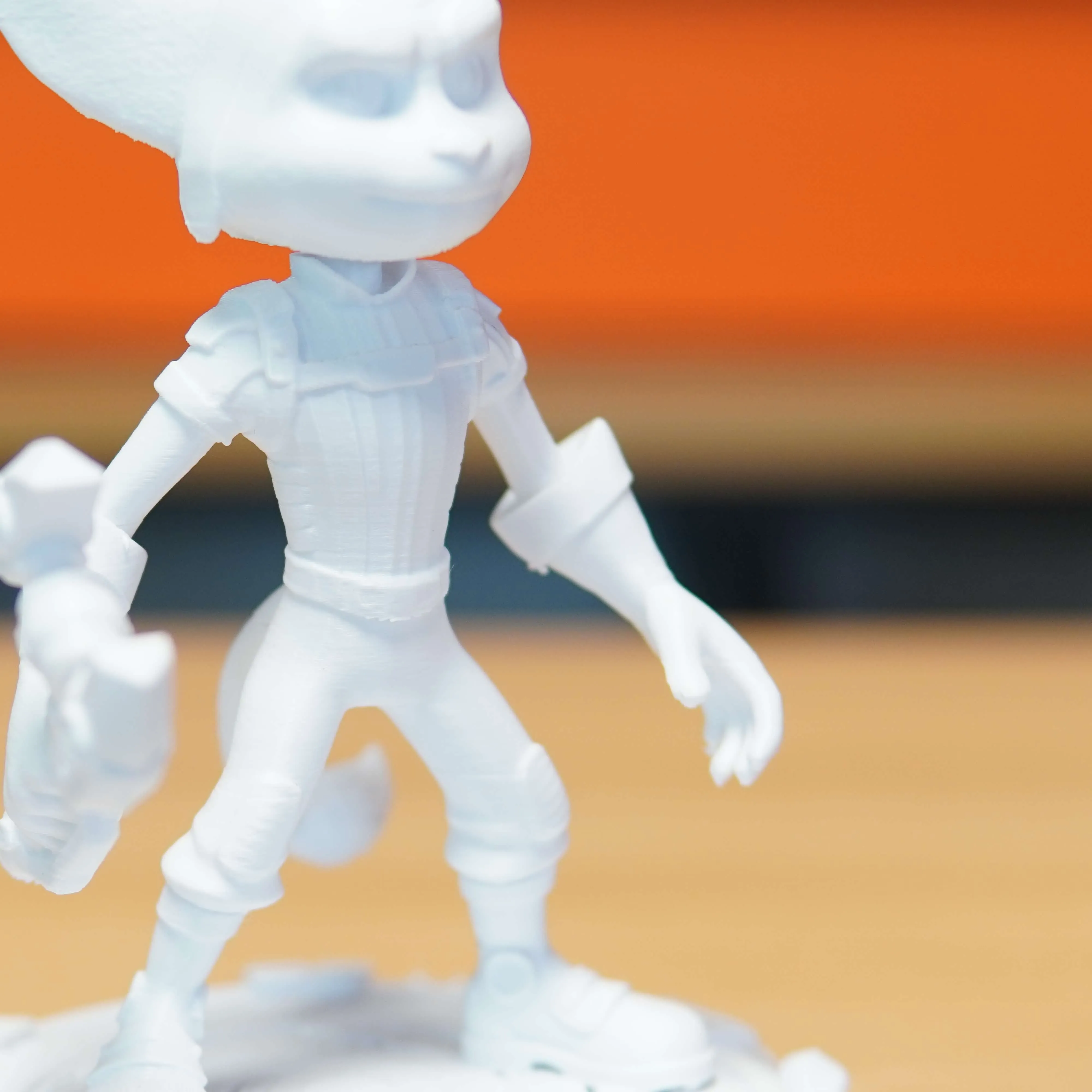 Figurina printata 3D Ratchet, Alb - imagine 3