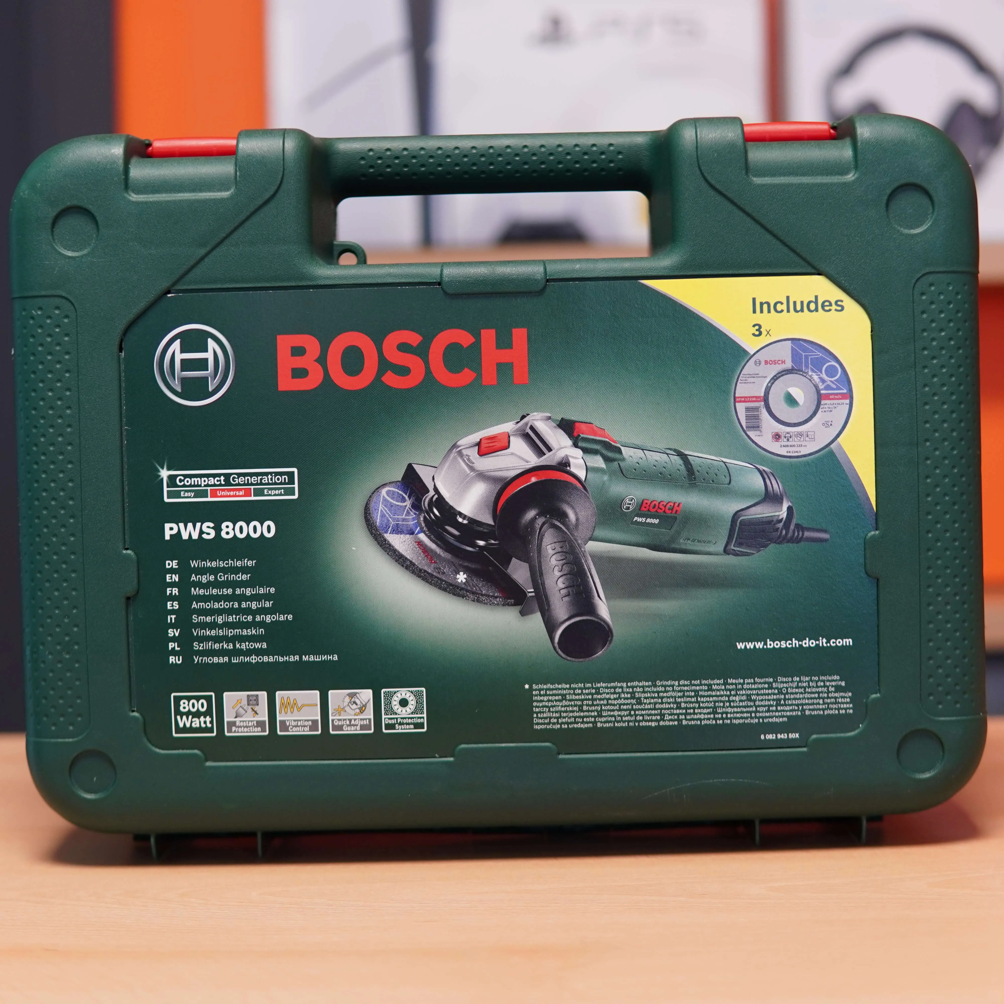 Polizor Unghiular Bosch PWS 8000, 800w cu disc de 125 mm, (Nou Desigilat) - imagine 2