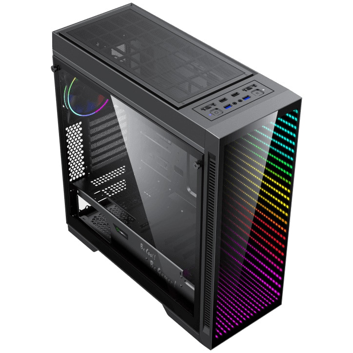Sistem Desktop Gaming Gamemax Abyss TR (M908-TR) Intel Core i9-9900K, 8-Core 3.6 GHz, 32 Gb RAM DDR4, SSD 1 Tb, SSD M2 500 Gb, nVidia GeForce RTX 3060 12 Gb, RGB, 3x DisplayPort, HDMI, Negru - imagine 4