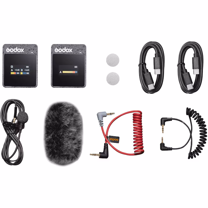 Sistem microfon wireless compact Godox MoveLink II M1, 24. Ghz, pana la 100m - imagine 2