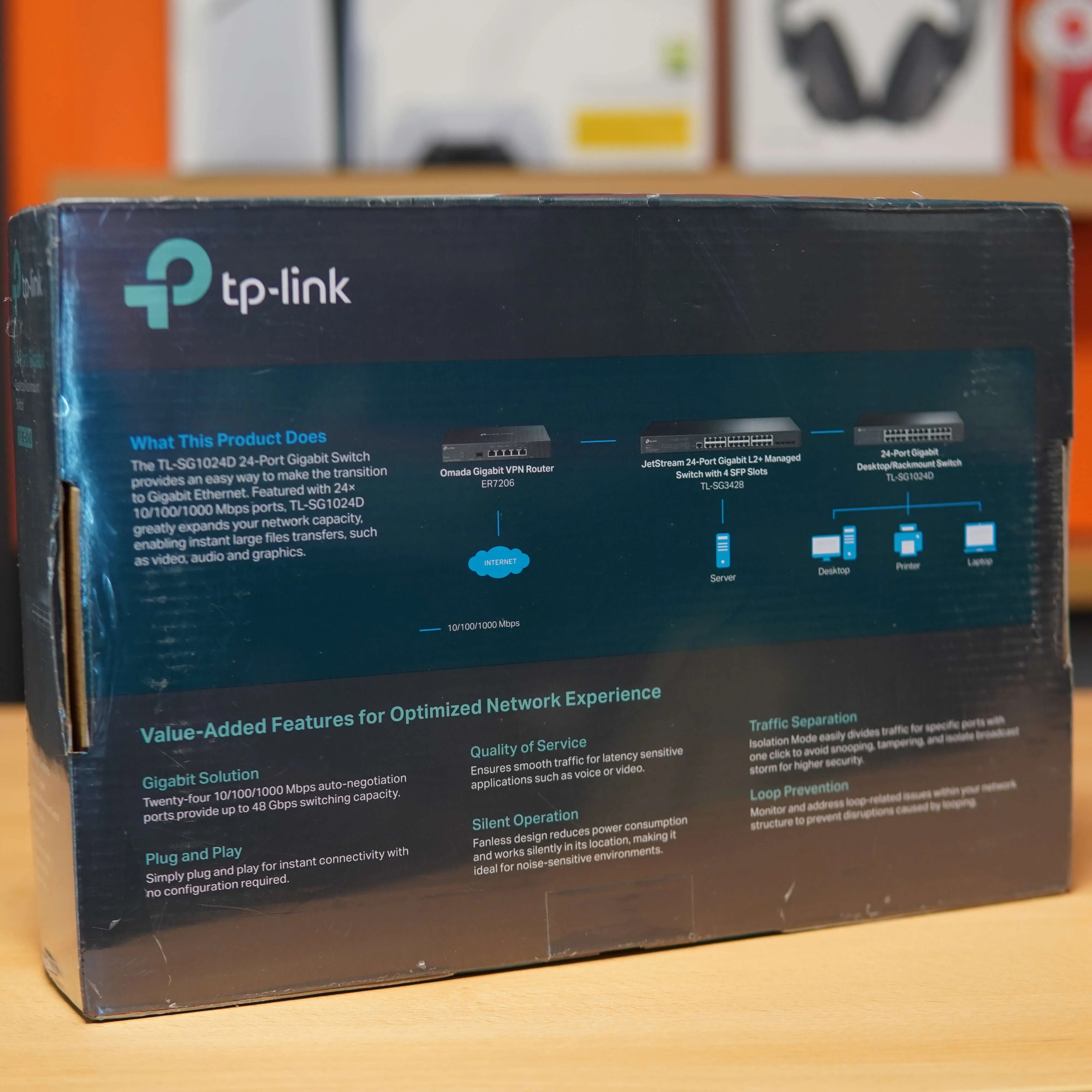 Switch TP Link TL-SG1024D 24 Porturi Gigabit Rackmount, (Nou Sigilat) - imagine 4