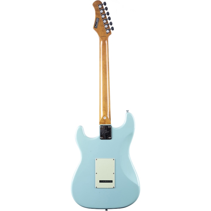 Chitara electrica Eko ST-300, Punte Tremolo, 3 adaptoare simple, Daphne Blue - imagine 3