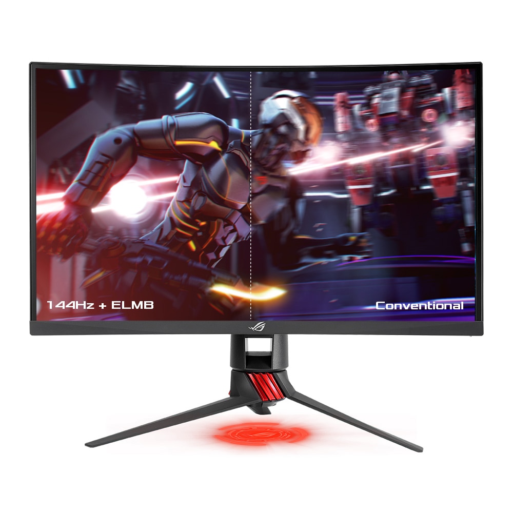Monitor Gaming Curbat LED VA ASUS ROG Strix XG27VQ, 27 inch, Full HD, 144Hz, FreeSync, 4 ms(GTG), Flicker free, DVI, HDMI, DisplayPort, RGB, Negru - imagine 2