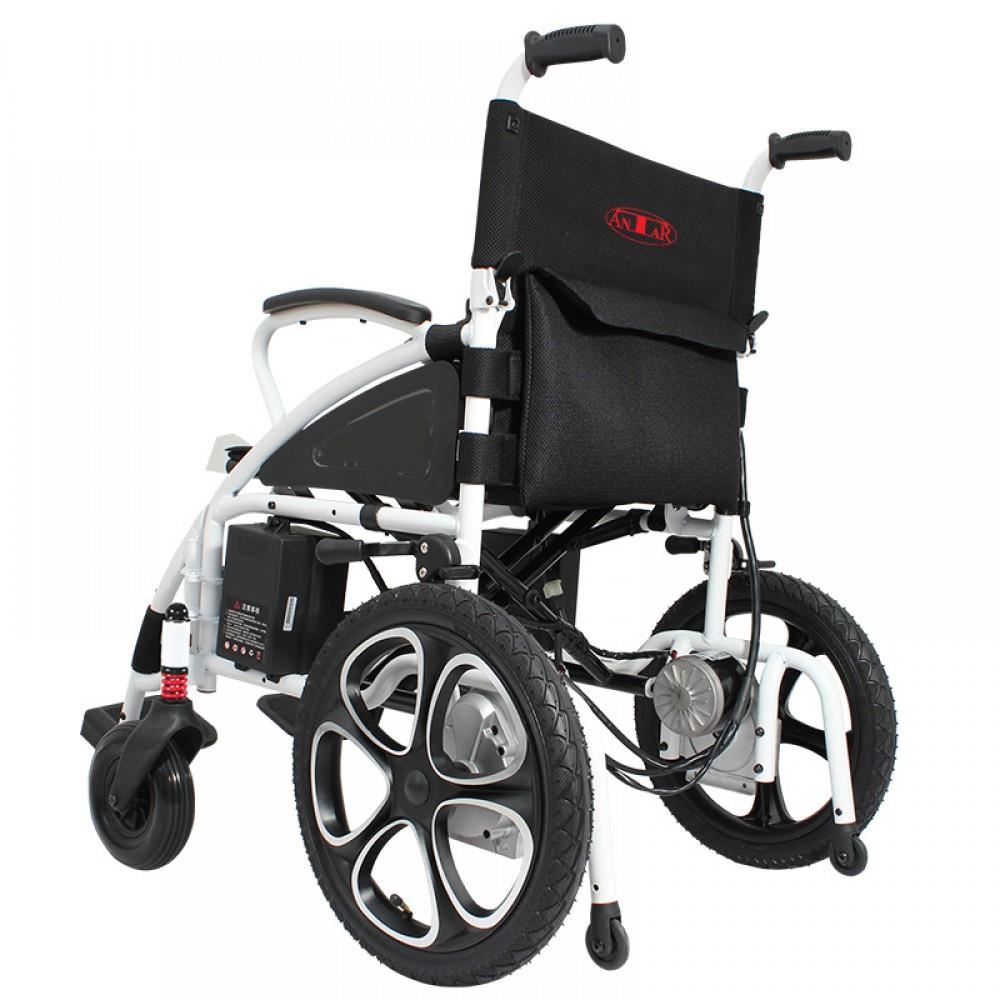 Scaun Cu Rotile Electric Antar AT52313, 2 x 250 W, Acumulator 24 V 12 Ah, Viteza Maxima 6 km/h, Autonomie Pana La 20 km, Sarcina Maxima 120 kg, Pliabil, Spatar Reglabil, Black - imagine 3