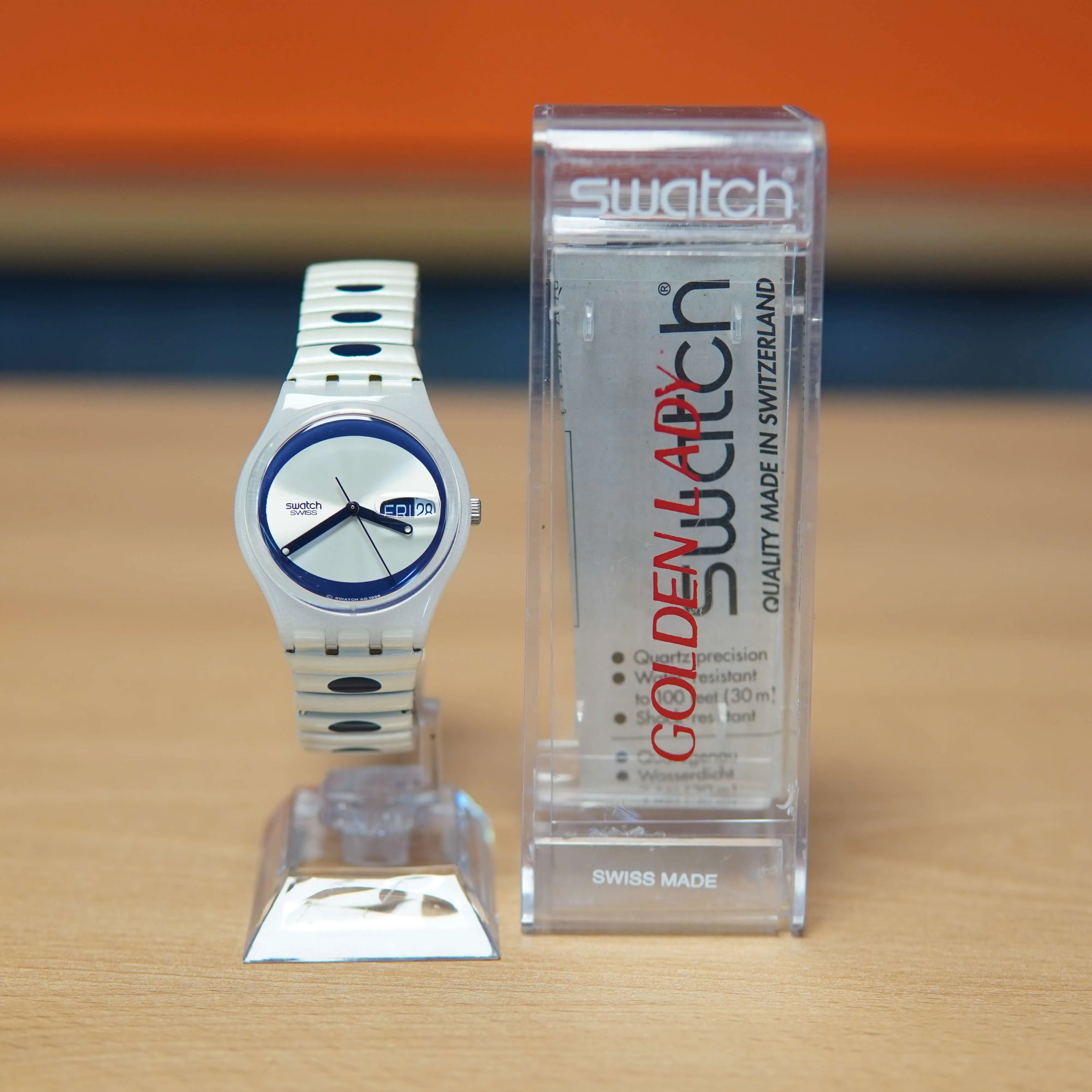 Ceas Swatch Gw702 Analog Quartz, Crem - imagine 2