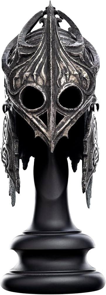 Figurina Weta Workshop, Helm of the Ringwraith of Khand - Miniature Helm Replica, Scara 1:4, Colectia The Hobbit Trilogy, 16 cm
