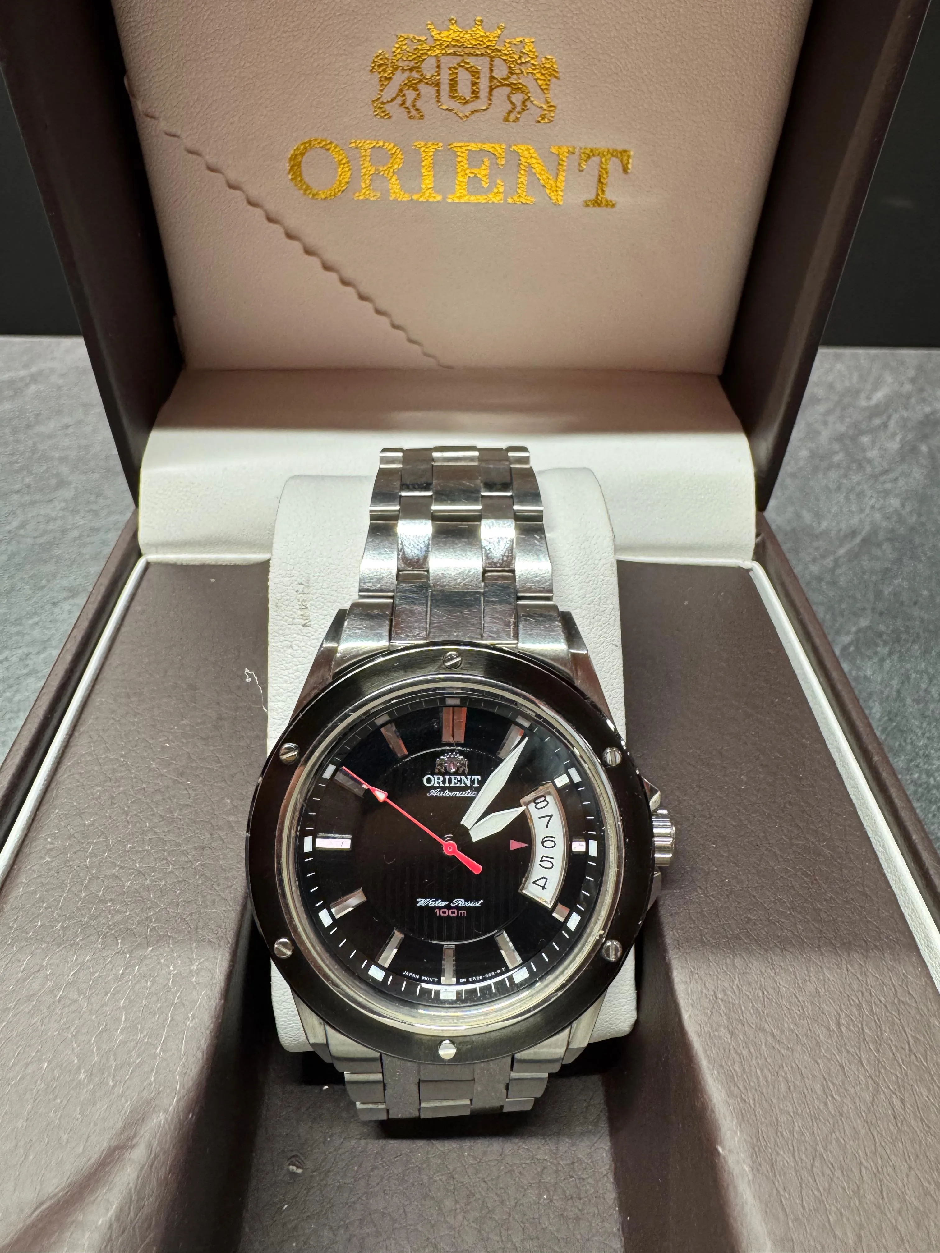 Ceas barbatesc ORIENT RA-AA0001B19B Mako III, 40mm, Automatic, Curea si carcasa otel inoxidabil, 20ATM, Analog - imagine 3