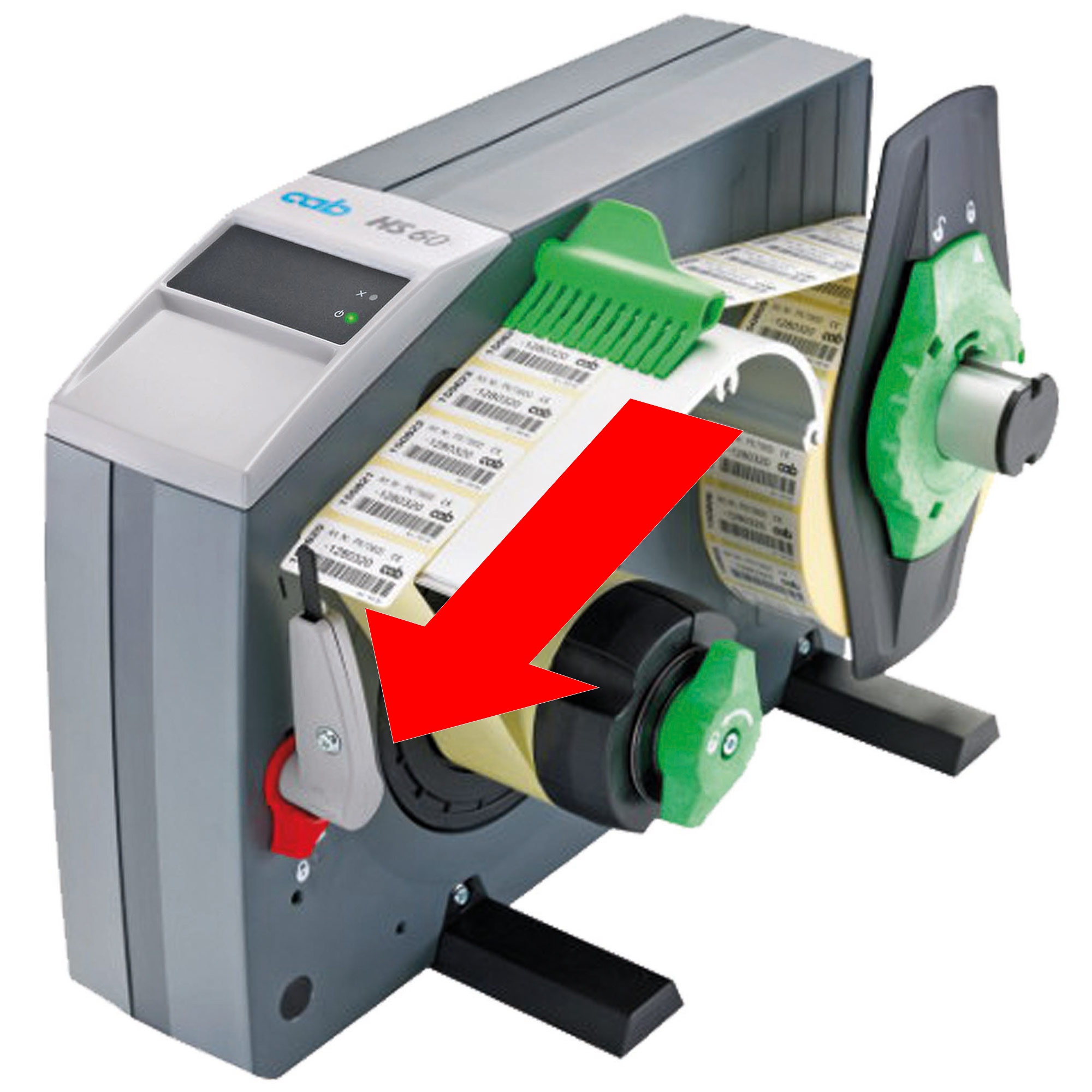 Dispenser Automat De Etichete CAB HS60 5542510, Latime Etichete 8-65 mm, Diametru Rola Max. 200 mm, Viteza 200 mm/s, Gray - imagine 2