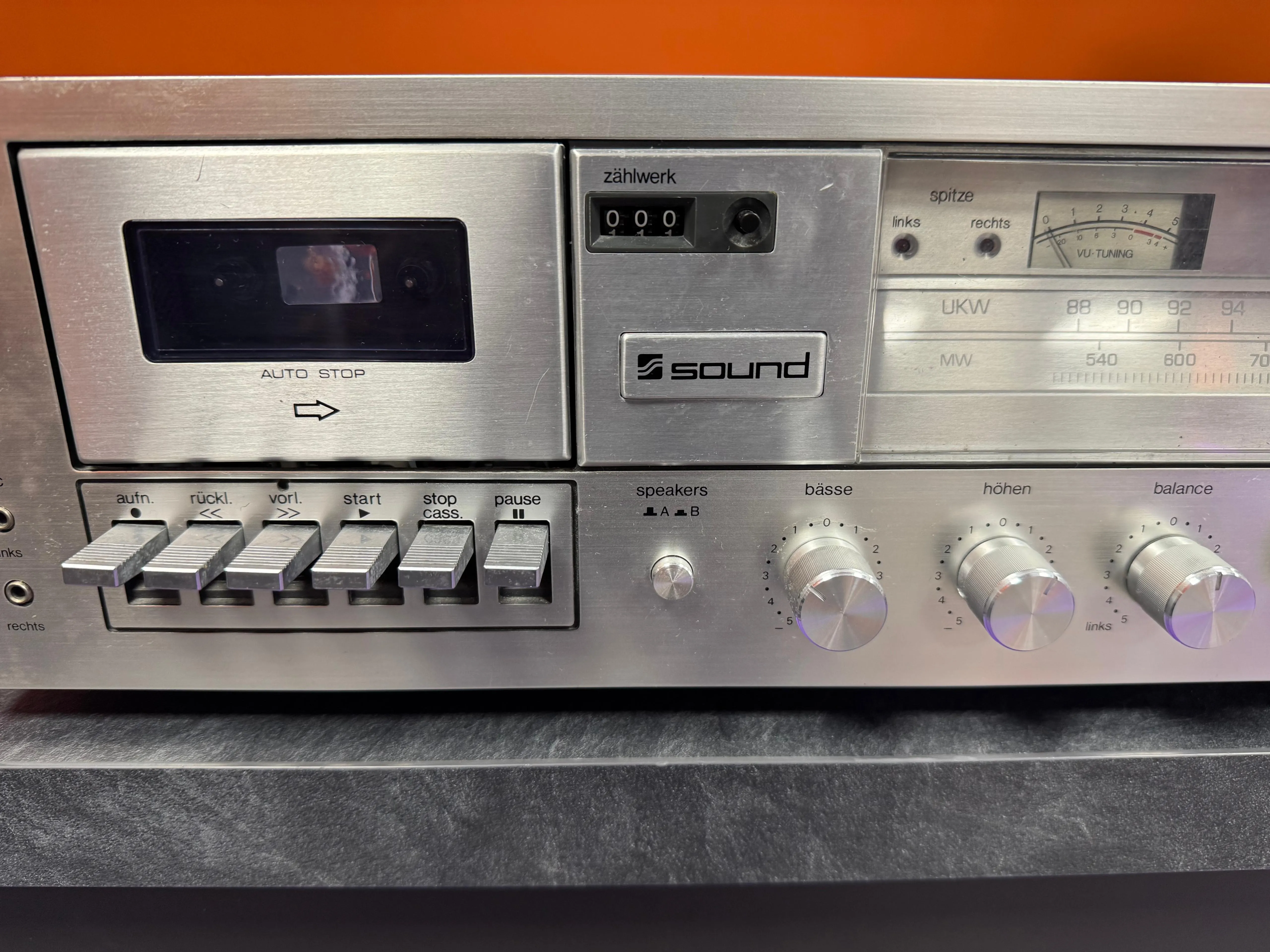 Receiver Stereo Vintage Marantz Sound C-5080, Deck, Radio FM/MW, Amplificator Stereo, Speaker A/B, Intrari DIN, 1982 - imagine 4