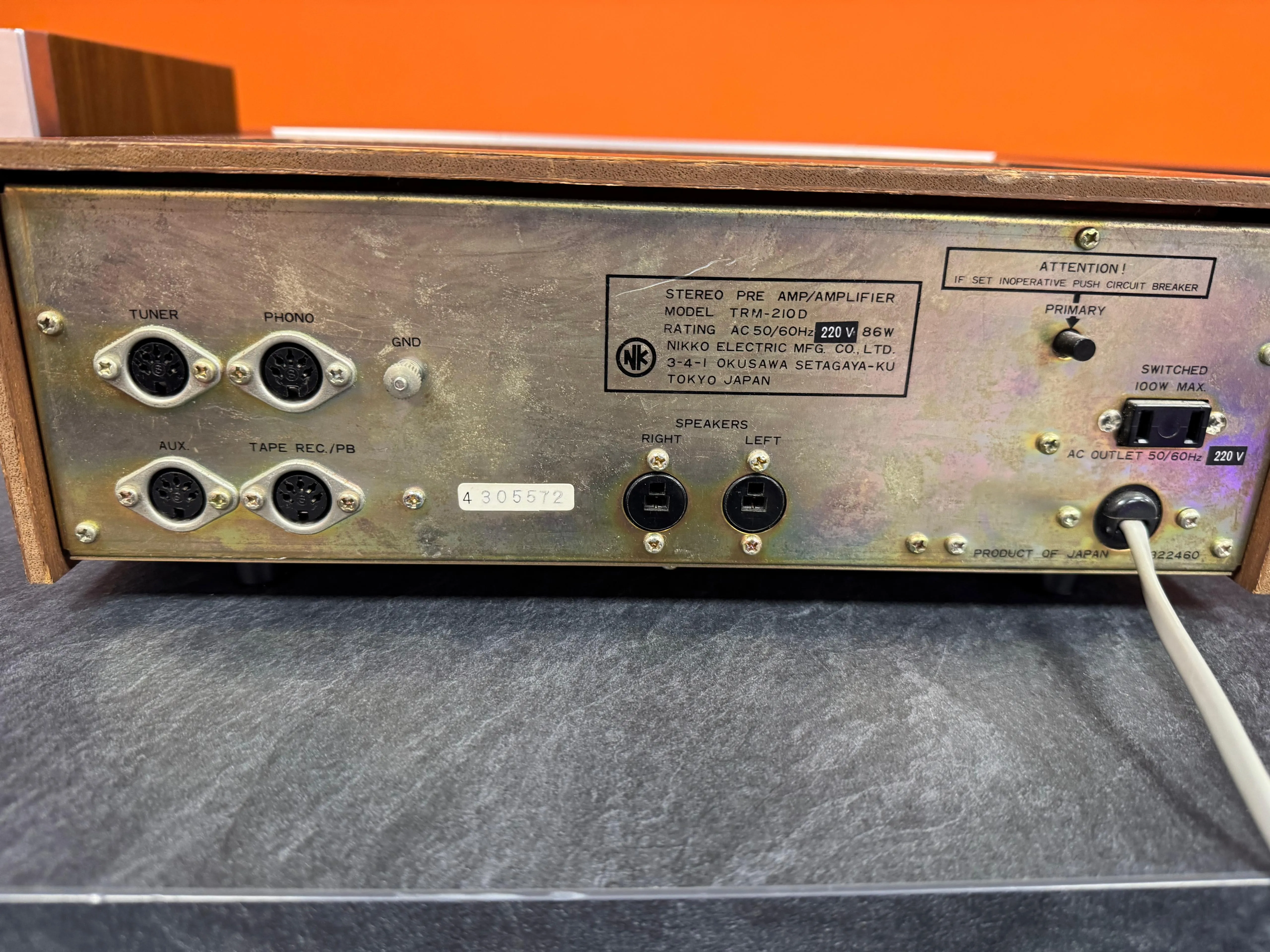 Receiver Stereo Vintage Marantz Sound C-5080, Deck, Radio FM/MW, Amplificator Stereo, Speaker A/B, Intrari DIN, 1982 - imagine 6