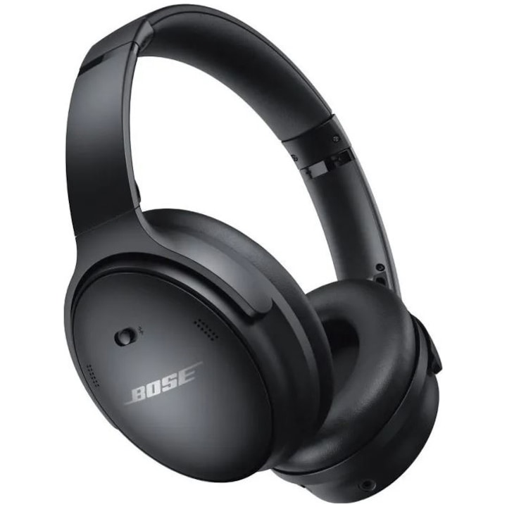 Casti Over Ear Bose QuietComfort 45, Wireless, Bluetooth, ANC, Microfon, Negru