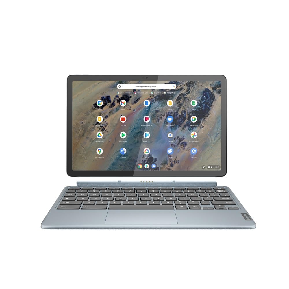 Chromebook Lenovo Ideapad Duet 3, Display 10.95 Inch 2K, Procesor, Qualcomm Snapdragon 7C, 4 Gb RAM, EEMC 128 Gb, ChromeOS, WIFI, Bluetooth, Misty Blue