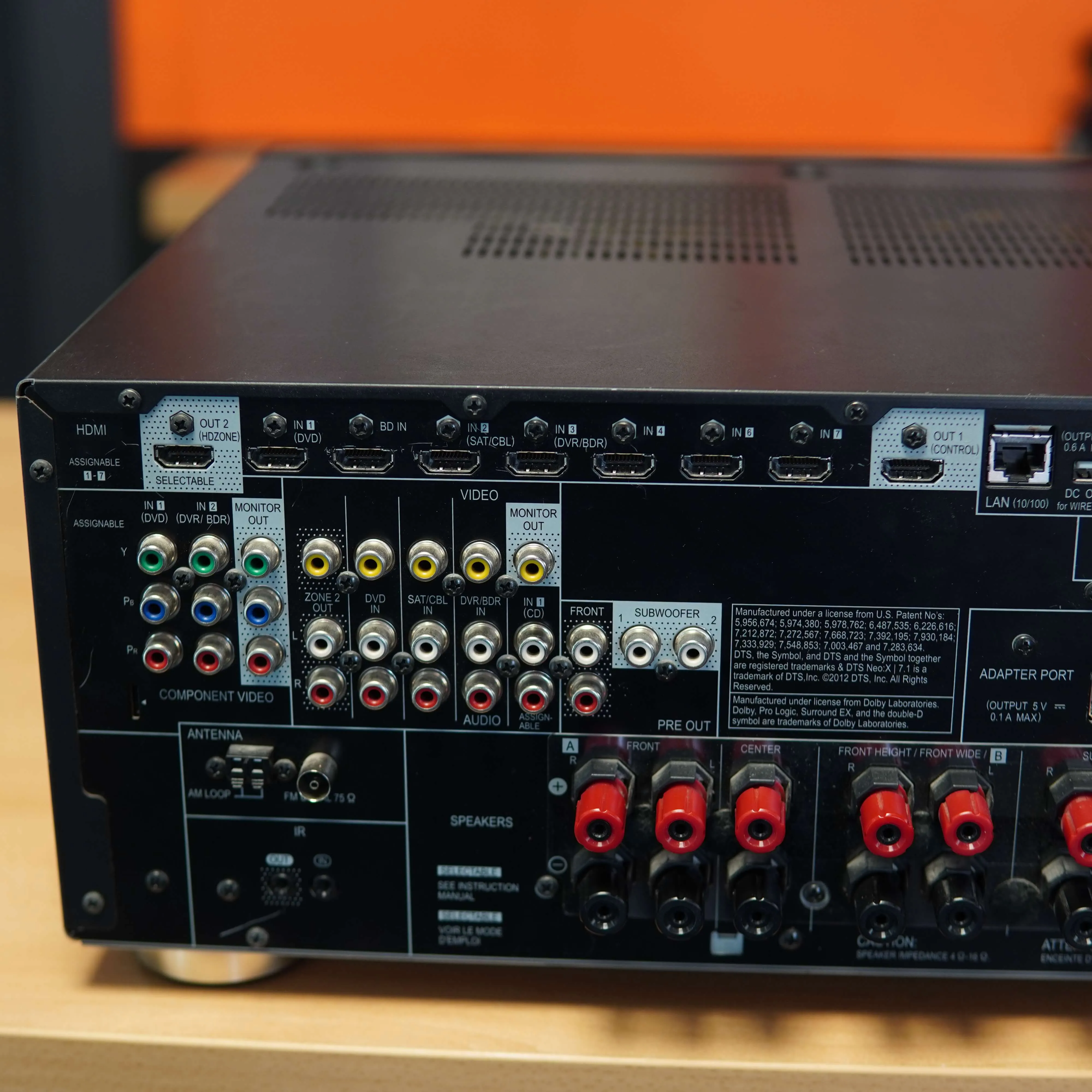 Aplificator Pioneer SC-1223, AirPlay, HDMI, AUX, USB, 4K, 200Wx7, Negru - imagine 5