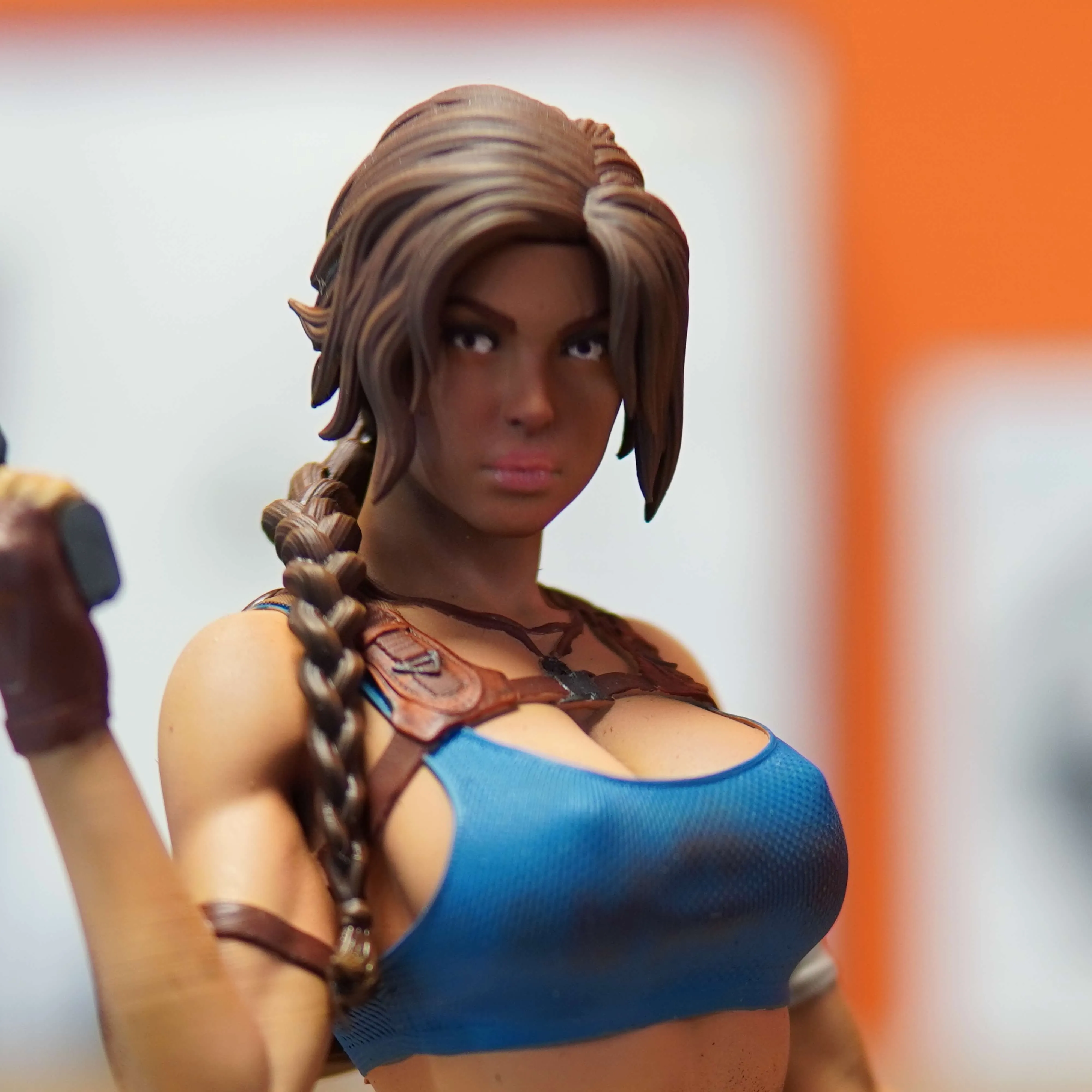 Lara Croft - Tomb Raider (Figurina Printata 3D, Rasina, Pictata / Finisaj Manual), 30cm - imagine 9