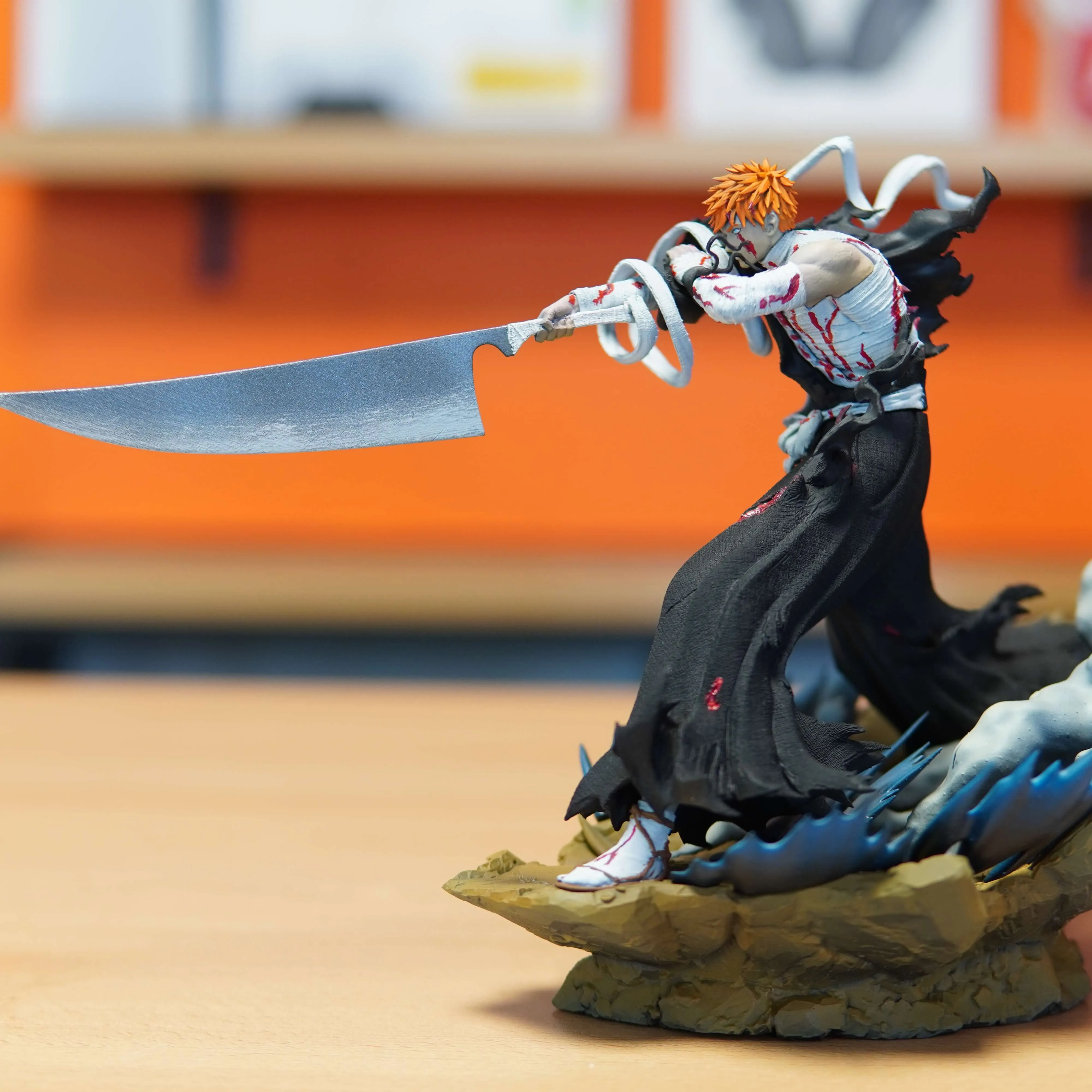 Ichigo Kurosaki - Bleach (Figurina Printata 3D, Rasina, Pictata / Finisaj Manual), 18cm - imagine 5