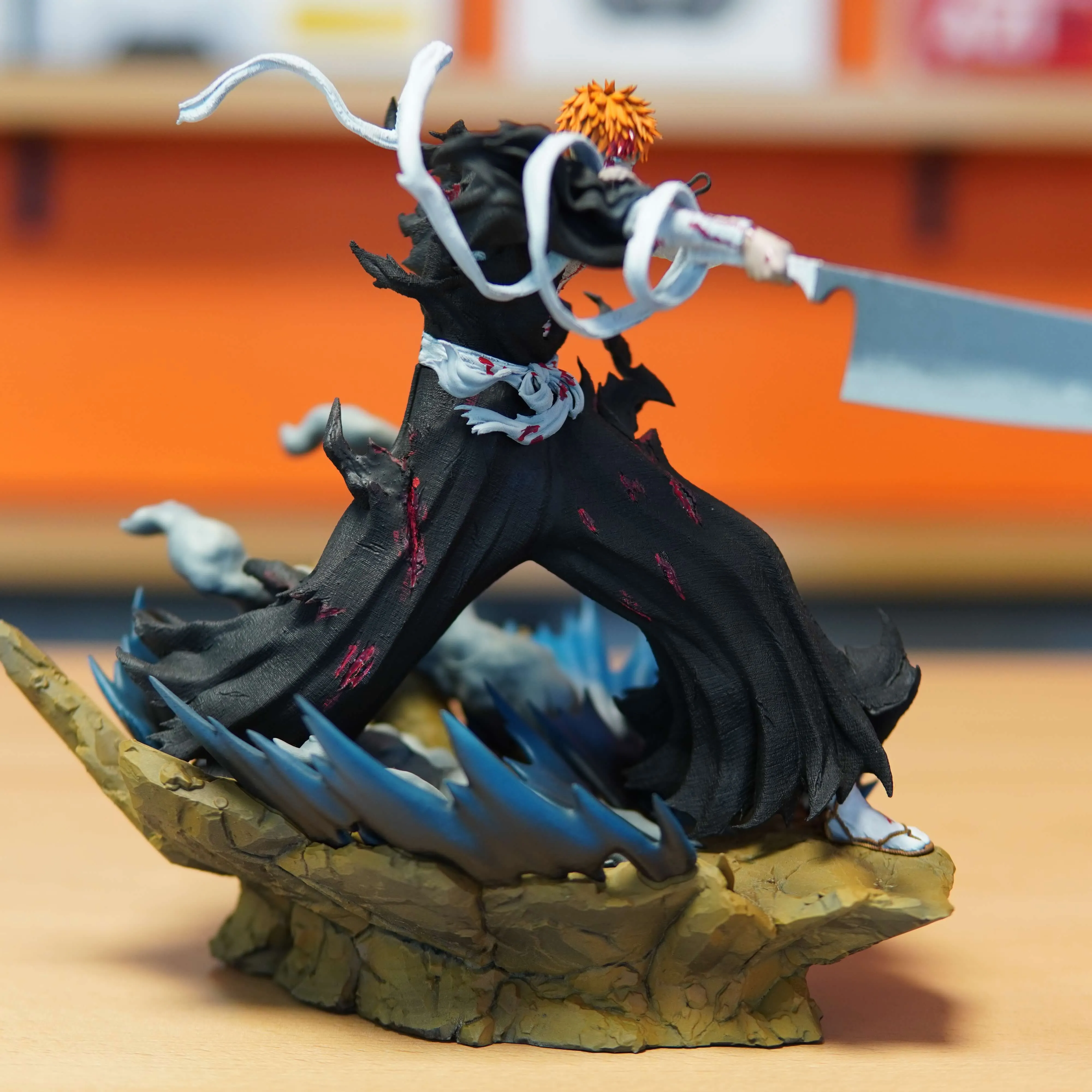 Ichigo Kurosaki - Bleach (Figurina Printata 3D, Rasina, Pictata / Finisaj Manual), 18cm - imagine 2