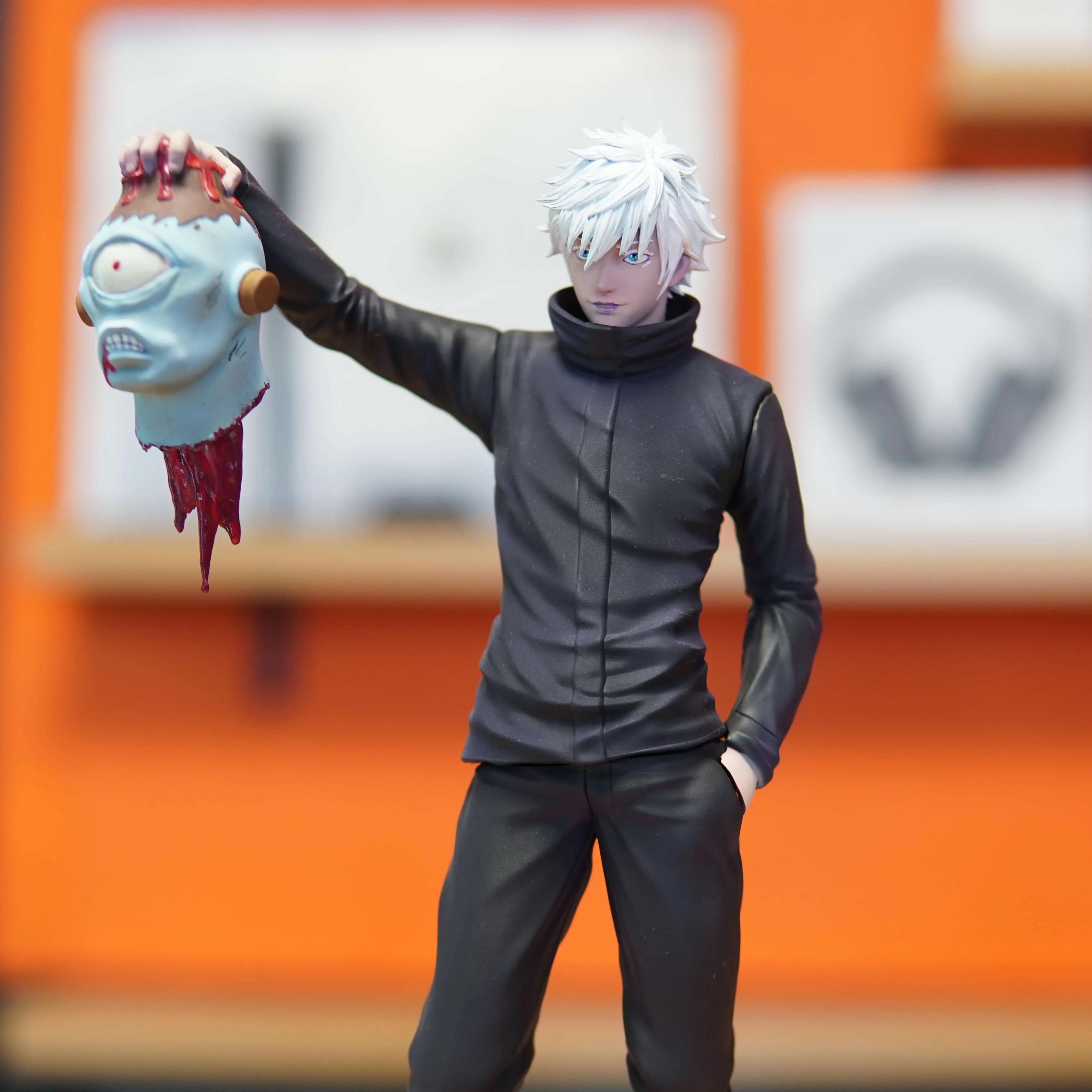 Gojo Satoru - Jujutsu Kaisen (Figurina Printata 3D, Rasina, Pictata / Finisaj Manual), 27cm - imagine 2
