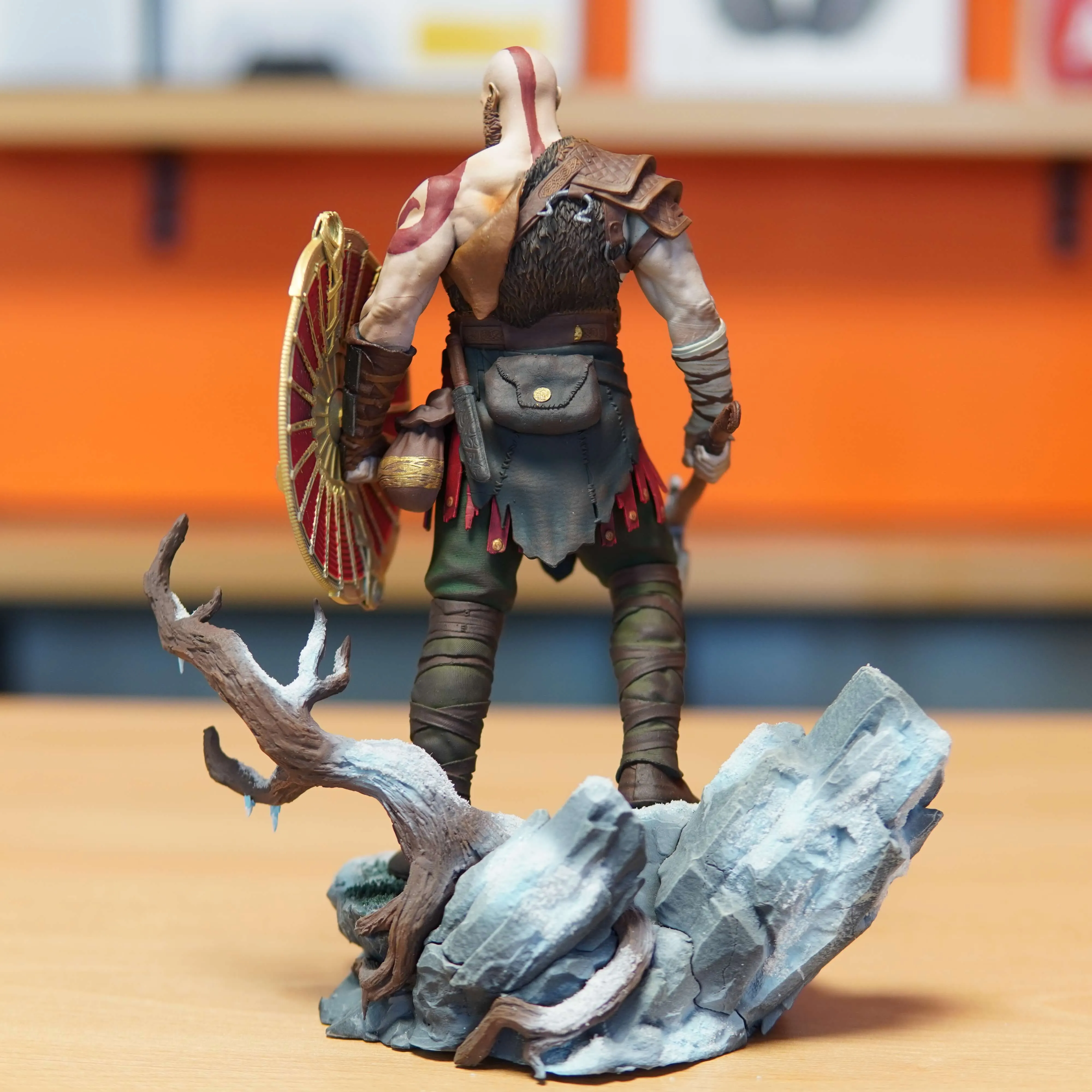 Kratos - God of War (Figurina Printata 3D, Rasina, Pictata / Finisaj Manual), 23cm - imagine 4