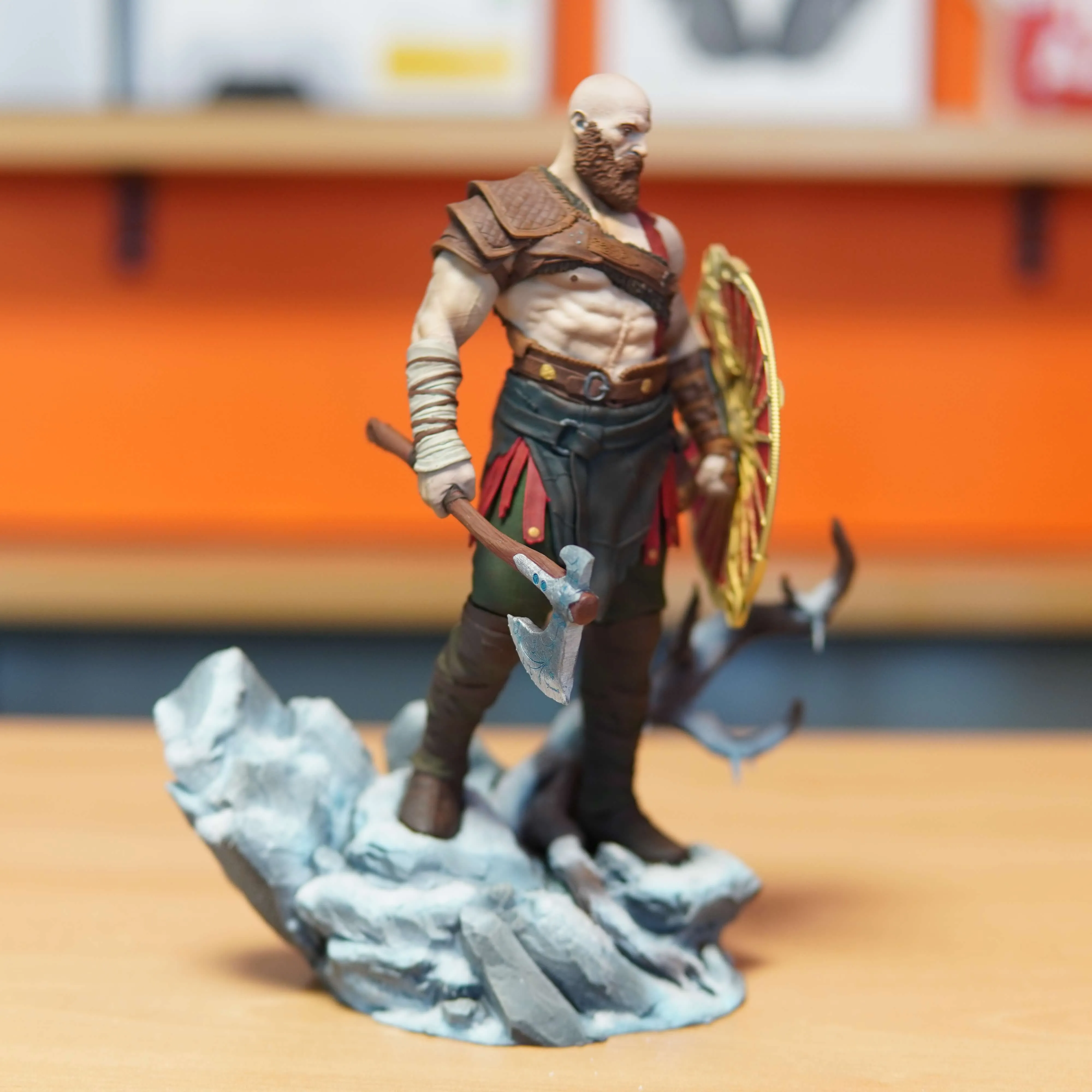Kratos - God of War (Figurina Printata 3D, Rasina, Pictata / Finisaj Manual), 23cm - imagine 2