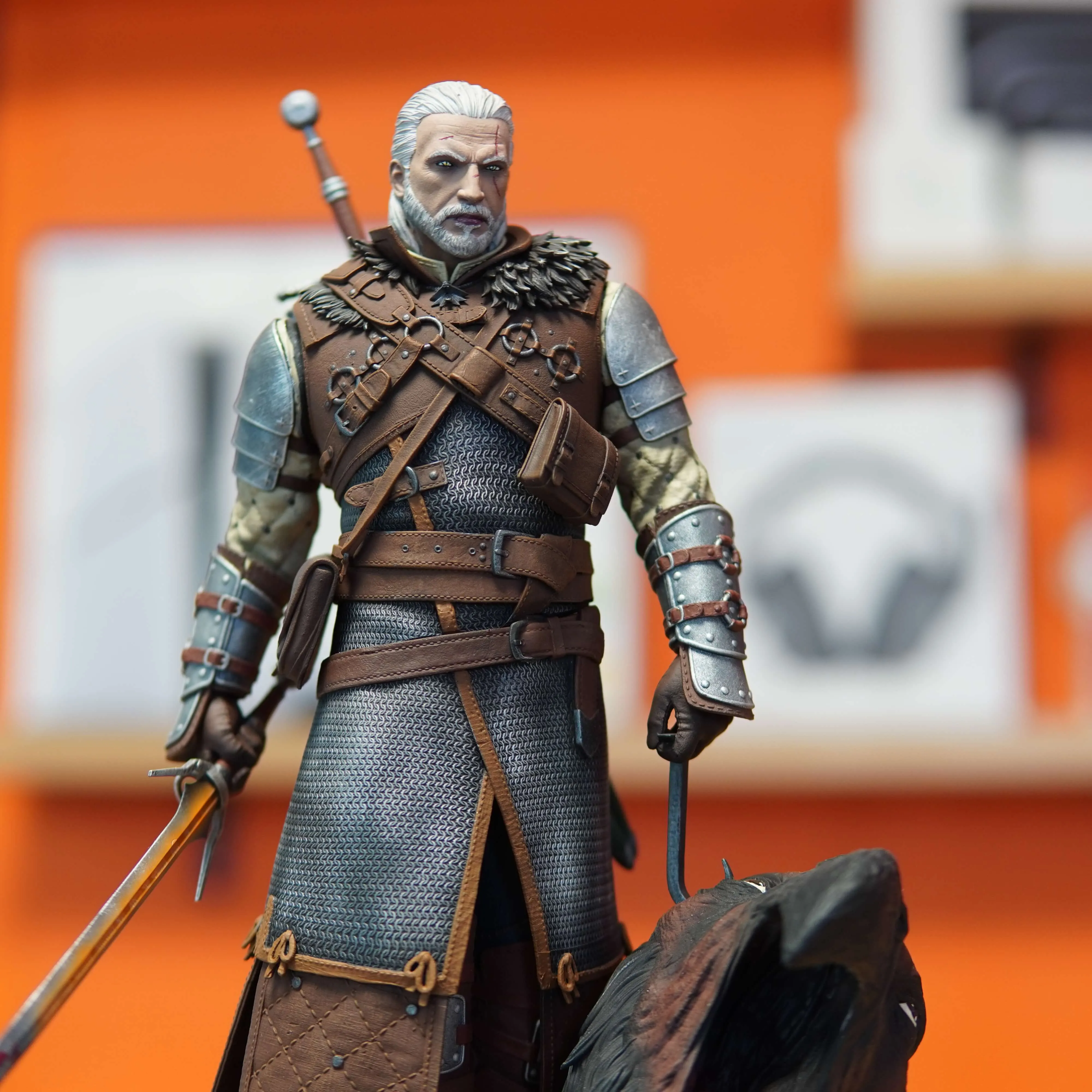Geralt of Rivia - The Witcher (Figurina Printata 3D, Rasina, Pictata / Finisaj Manual), 36cm - imagine 6