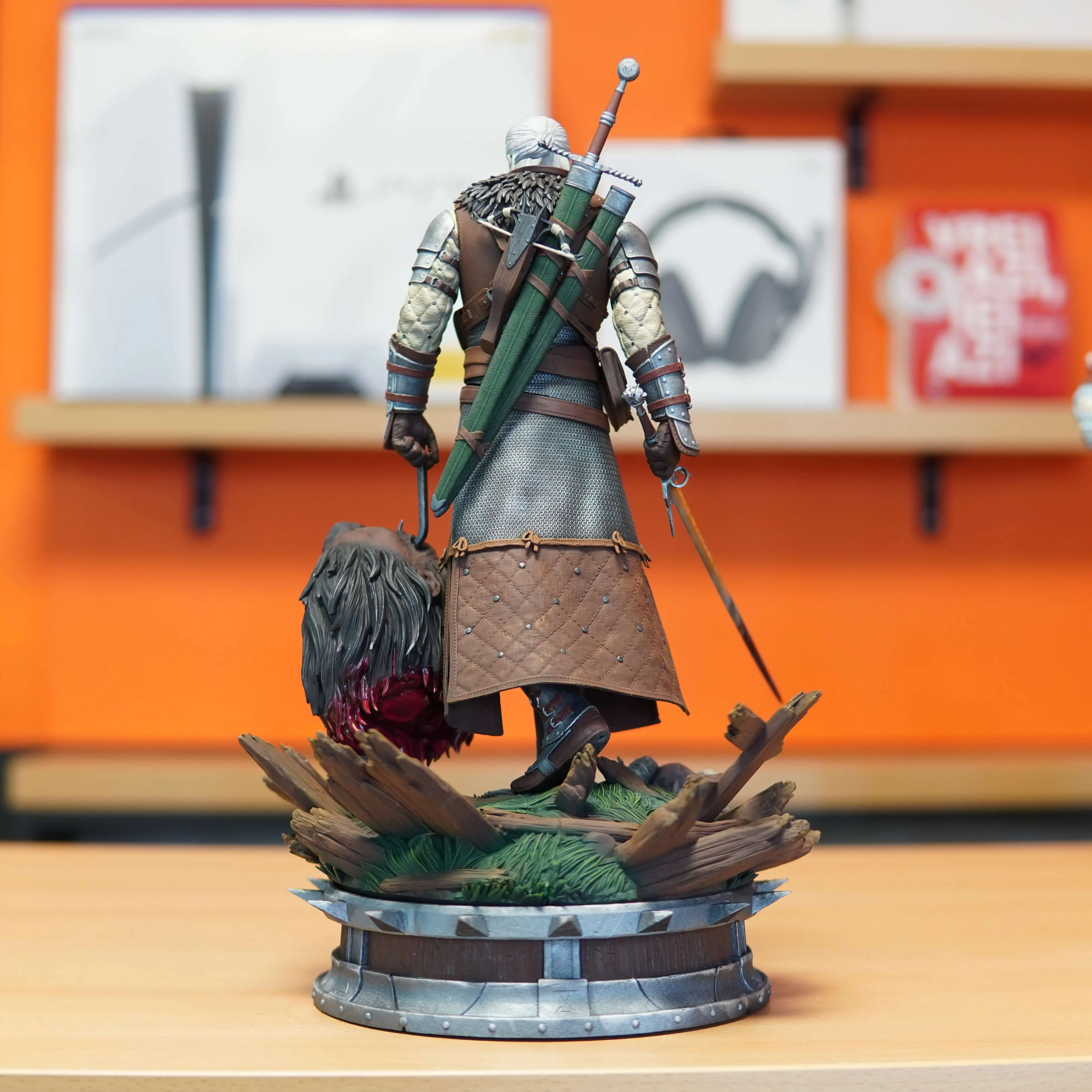 Geralt of Rivia - The Witcher (Figurina Printata 3D, Rasina, Pictata / Finisaj Manual), 36cm - imagine 3