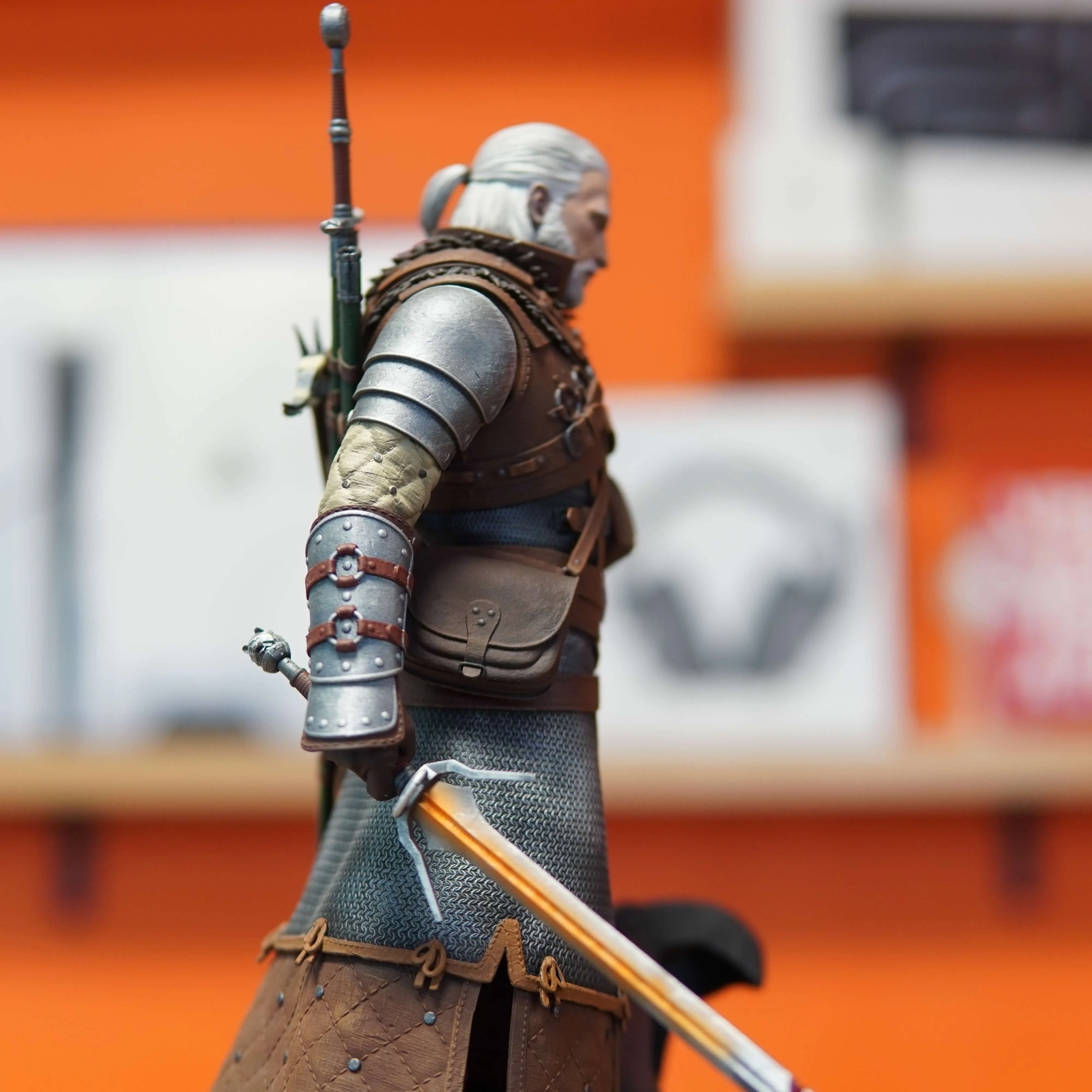 Geralt of Rivia - The Witcher (Figurina Printata 3D, Rasina, Pictata / Finisaj Manual), 36cm - imagine 7
