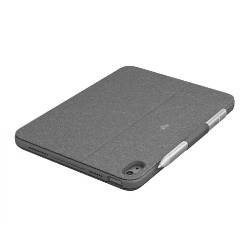 Husa cu tastatura Logitech Slim Folio pentru iPad 7, 8, Grey - imagine 3