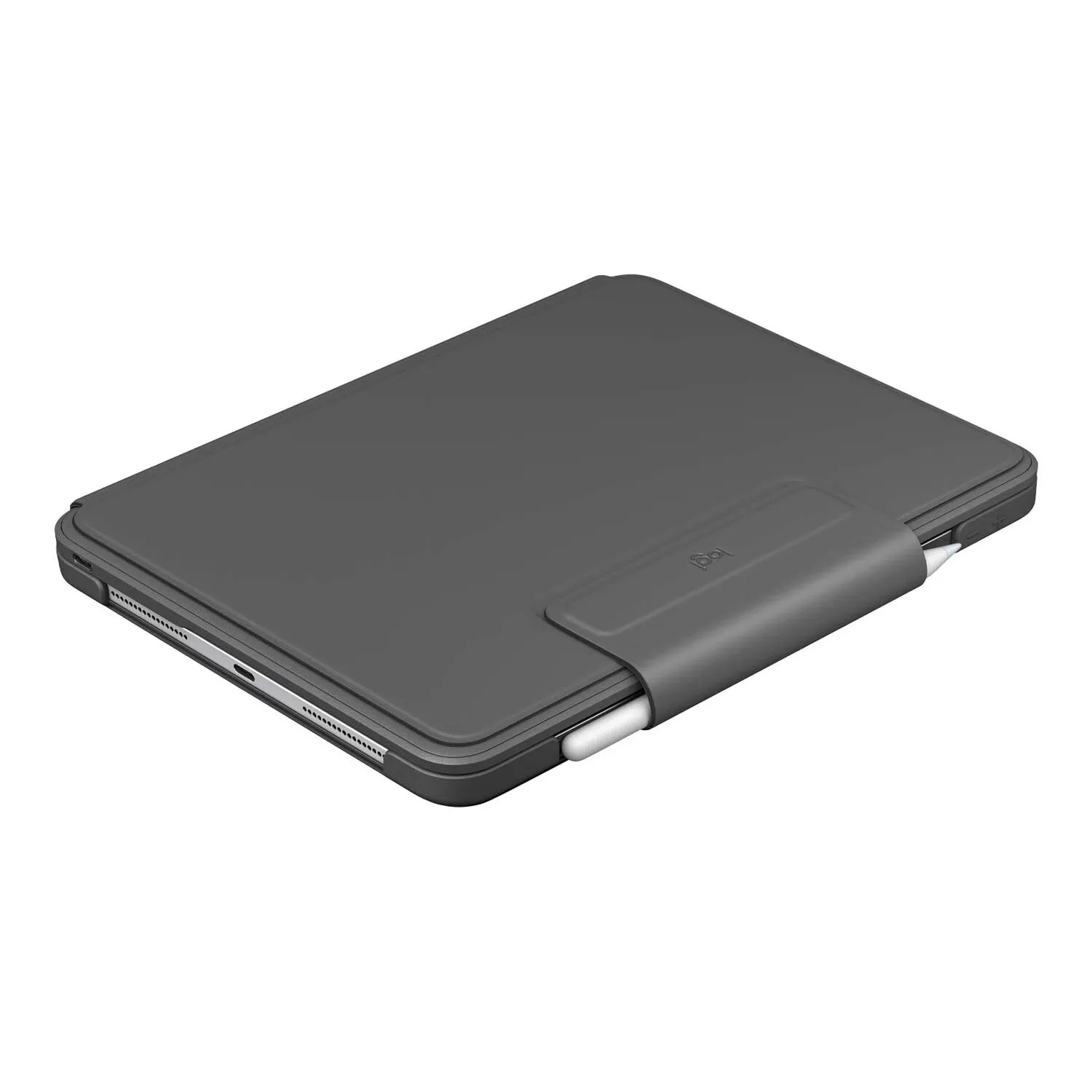 Husa cu tastatura Logitech Slim Folio pentru iPad 7, 8, Grey - imagine 4