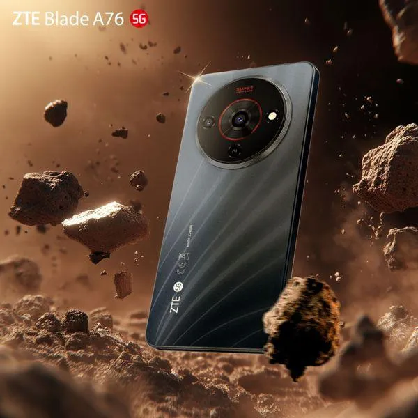 ZTE Blade A76 5G, 128GB, 8 GB, Dual SIM, AI, 5000Mah, HD+ Display Stardust Black