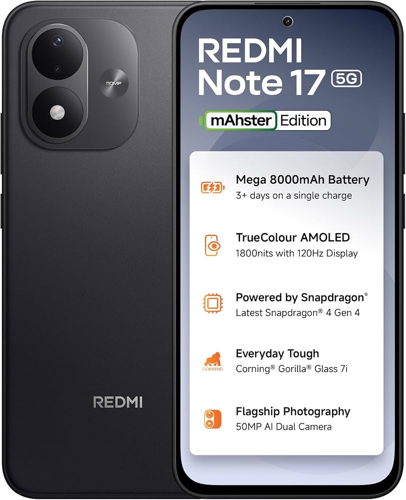 Xiaomi Redmi Note 17 5G 128 Gb, Dual SIM, 6 Gb RAM, Black