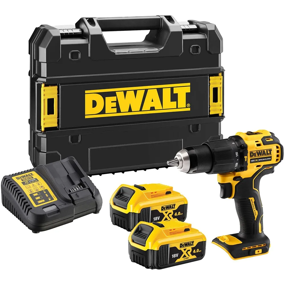 Masina De Gaurit cu Percutie DEWALT DCD709M2T-QW, 2 Acumulatori de 2Ah, 18V, 1650RPM, 65Nm, cu Valiza