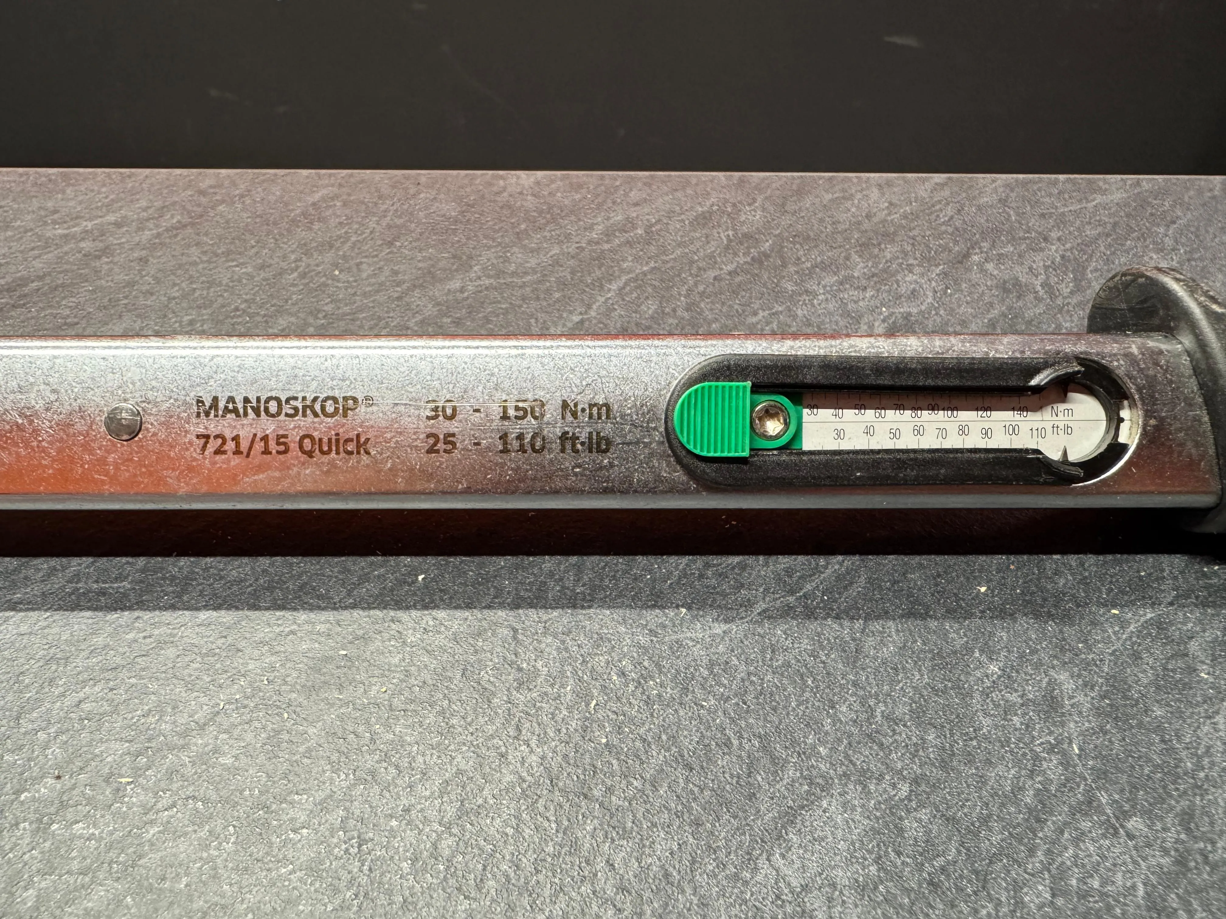 Cheie dinamometrica Stahlwille MANOSKOP 721/15 Quick, 1/2", 30-150 Nm, 25-110 ft-lb, Clichet 36 dinti, Germania - imagine 2