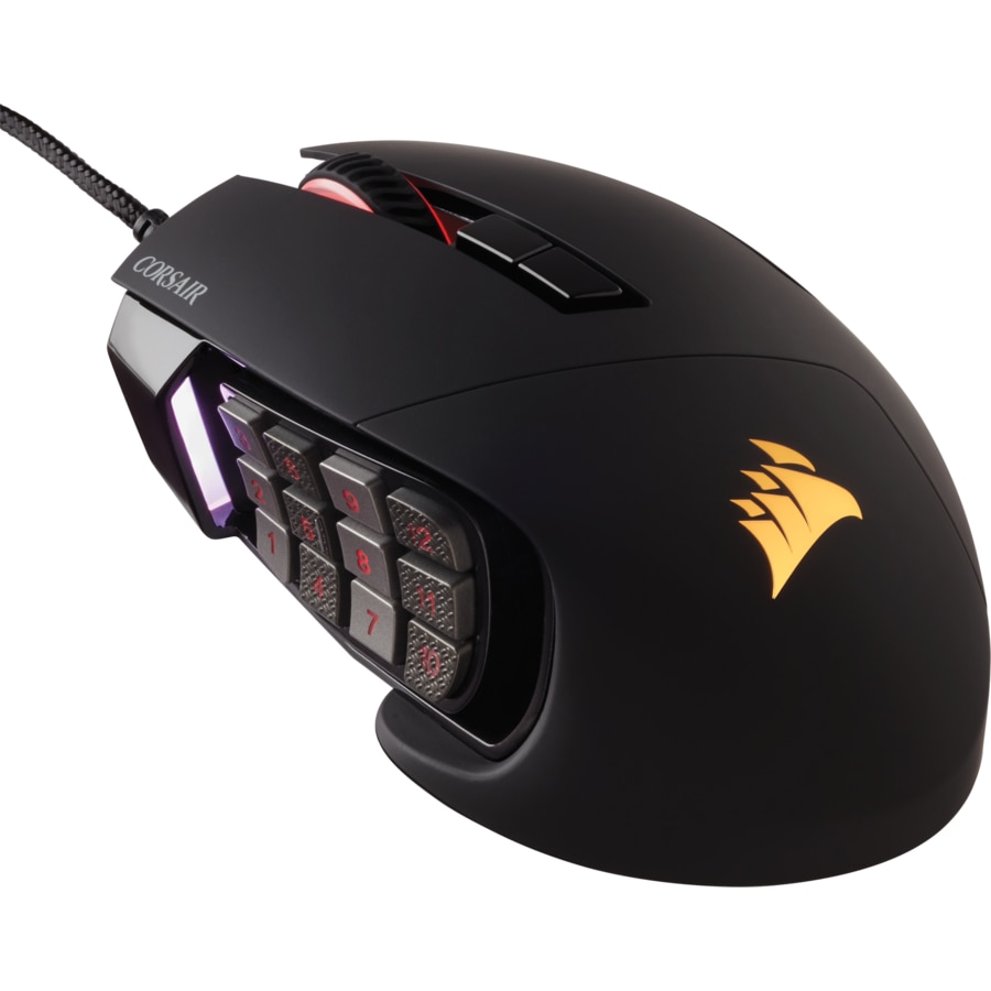 Mouse gaming Corsair Scimitar Elite, Iluminare RGB, 16000 dpi, Negru - imagine 2