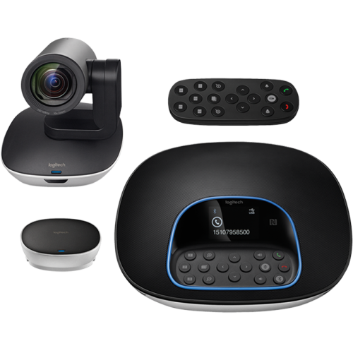 Sistem Videoconferinta Profesional Logitech GROUP, Camera Ultra-HD, Sunet de inalta calitate, Plug&Play