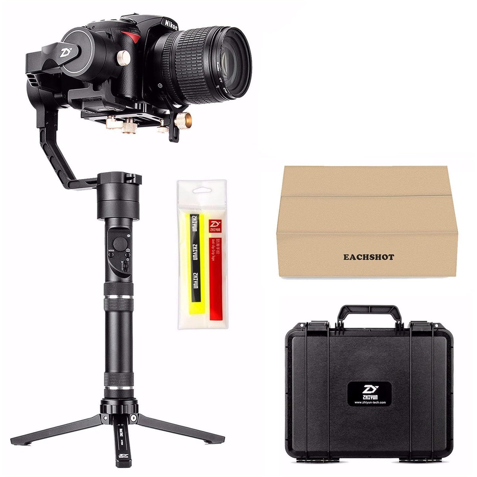 Sistem de stabilizare Zhiyun Tech Crane Plus, 3 Axe, MotionMemory, POV, Max. 2.5 Kg, 0.95 Kg, pentru DSLR/Mirrorless
