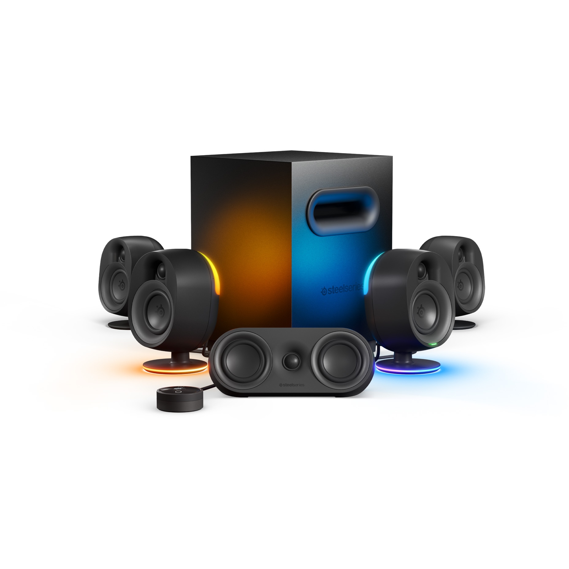 Sistem Surround 5.1 Gaming SteelSeries Arena 9, RGB, Negru