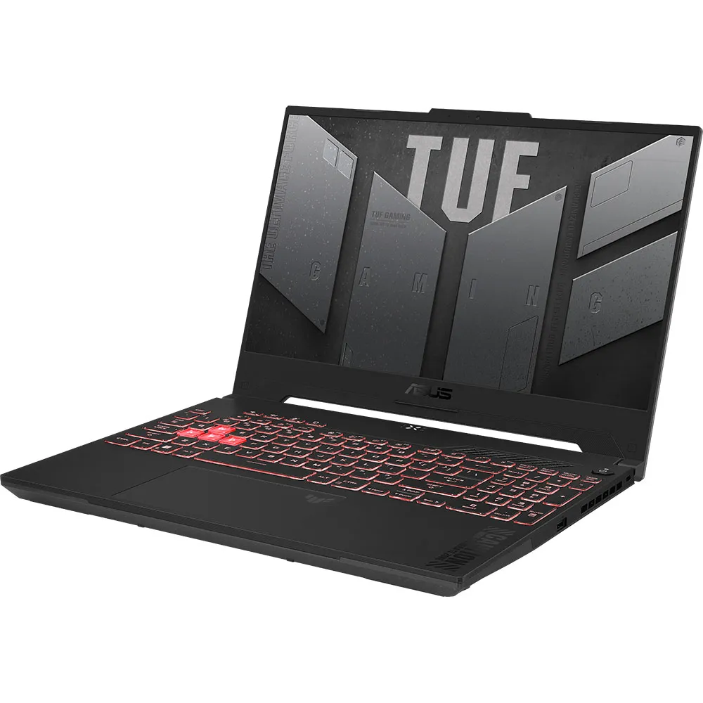 Laptop Gaming Asus TUF A15 FX507, Display 15.6 inch FHD 144Hz, Intel Core i7-13620H, 10-Core pana la 4.9 GHz, 16 Gb RAM DDR5 5200 MHz, SSD 500 Gb NVMe, NVIDIA GeForce RTX 4050 6 Gb, Wi-Fi 6, HDMI, Ethernet, Thunderbolt, Jack 3.5mm, RGB, Dolby Atmos, Jaeger Gray