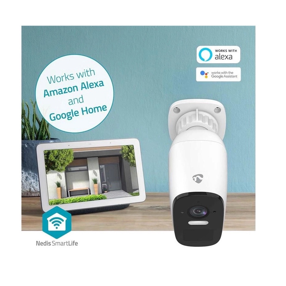 Camera de Supraveghere Nedis WIFICBO32WT, 4MP Quad HD, Senzor Miscare, Night Vision, Wi-Fi, IP66, Alb - imagine 2